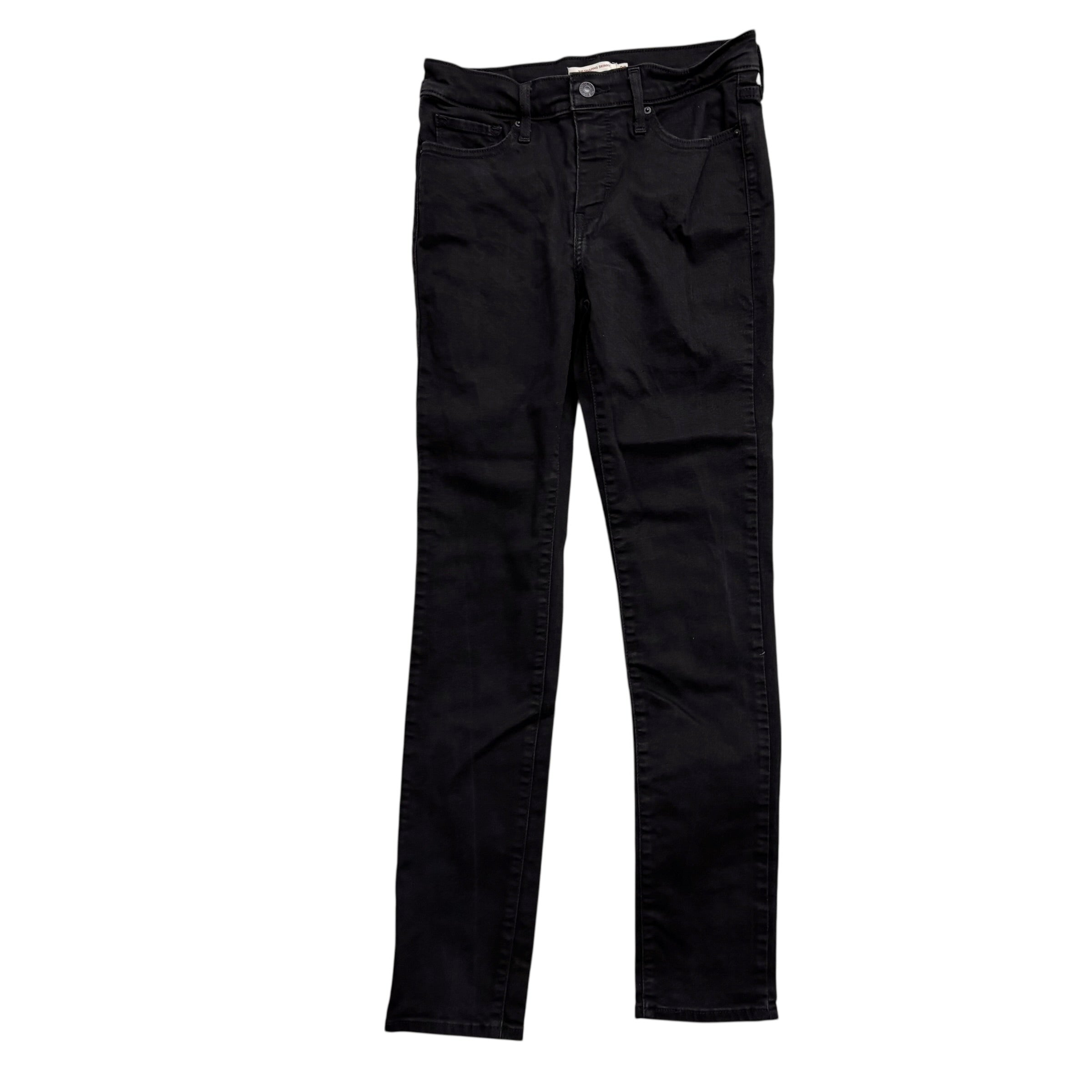 Levis 311 Jeans W27 L30 Womens Shaping Skinny Fit Black Stretch Denim (E)