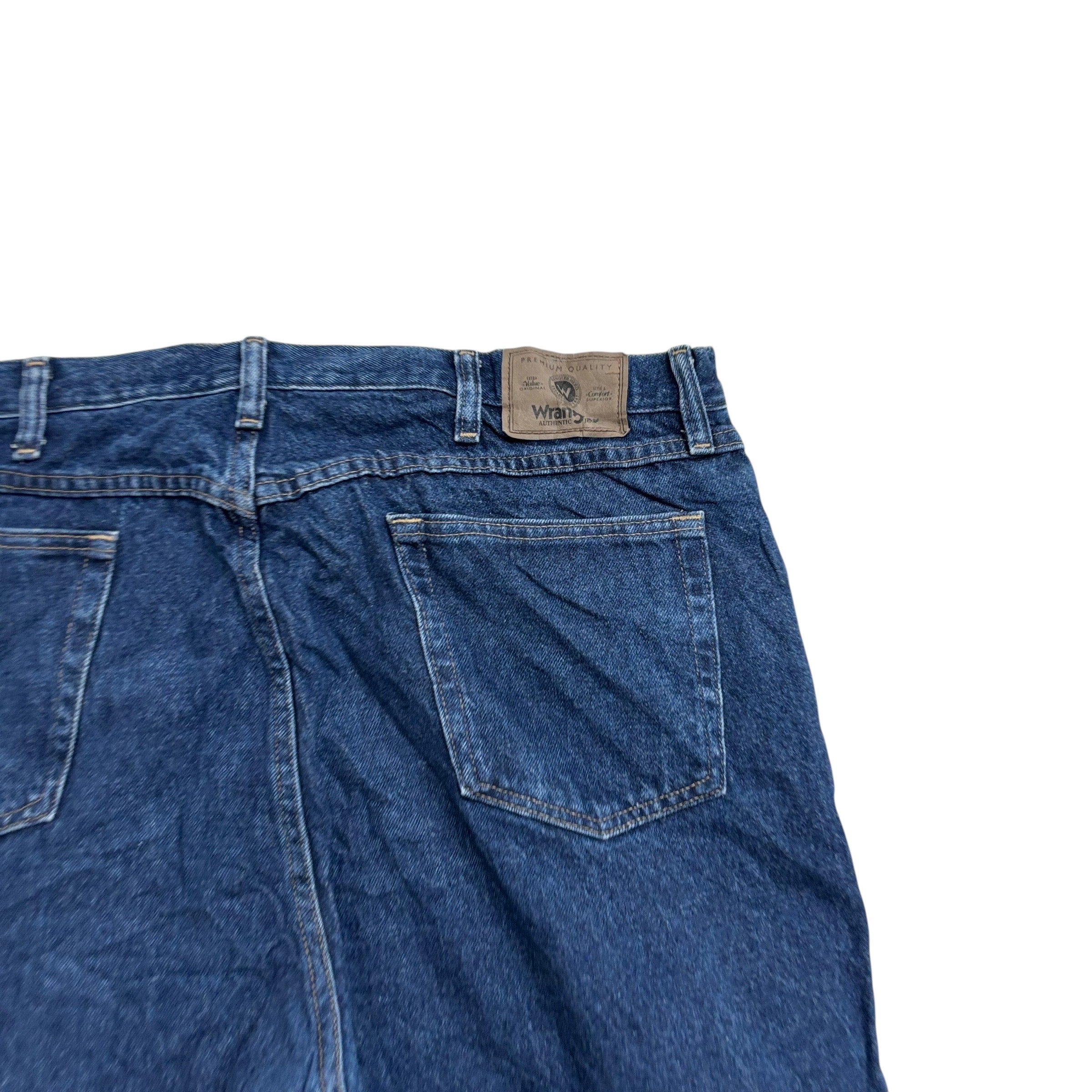 Wrangler Jeans W41 L34 Mens Dark Blue Relaxed Straight Fit Denim (E)