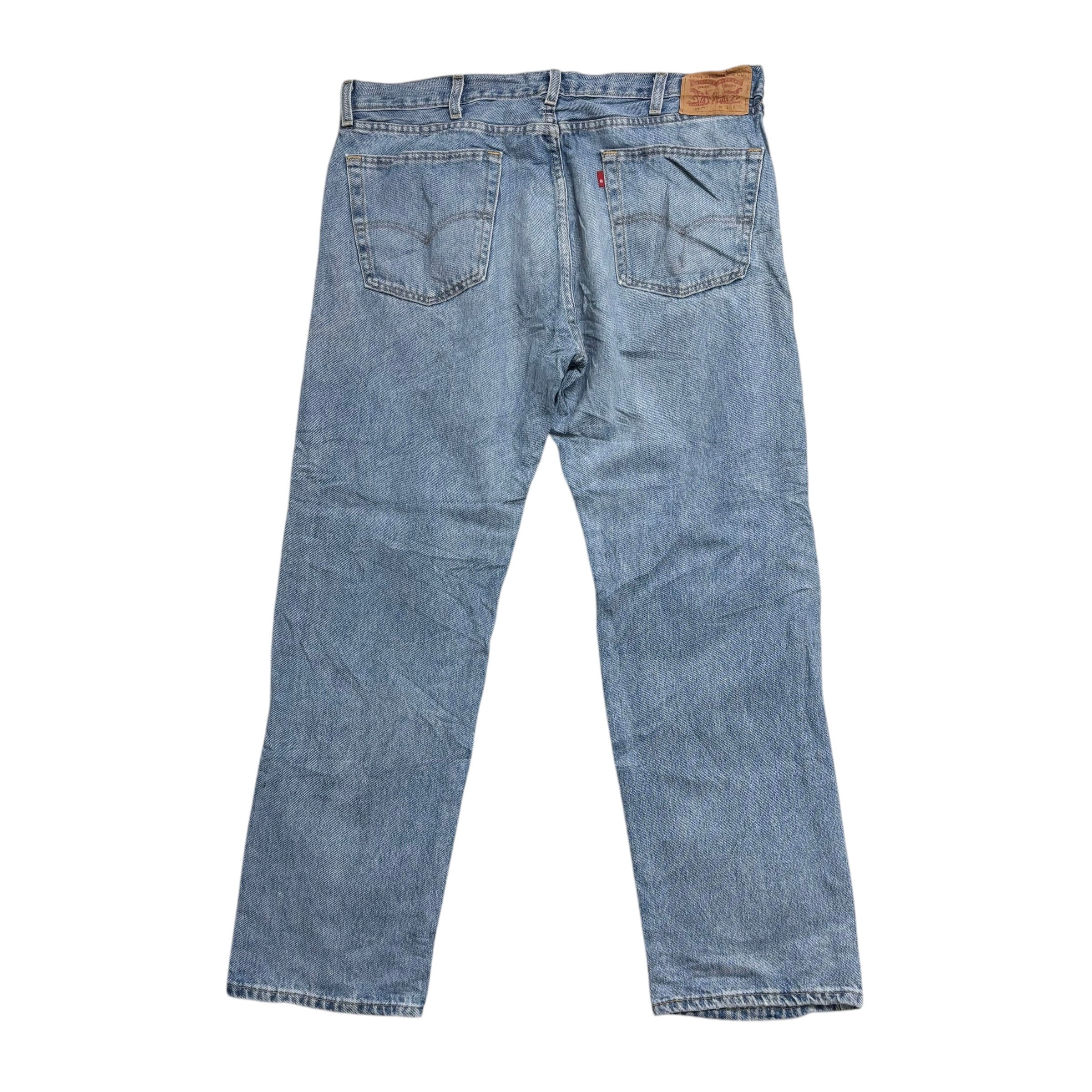 Levis 505 Jeans W38 L30 Mens Light Blue Regular Straight Fit Denim