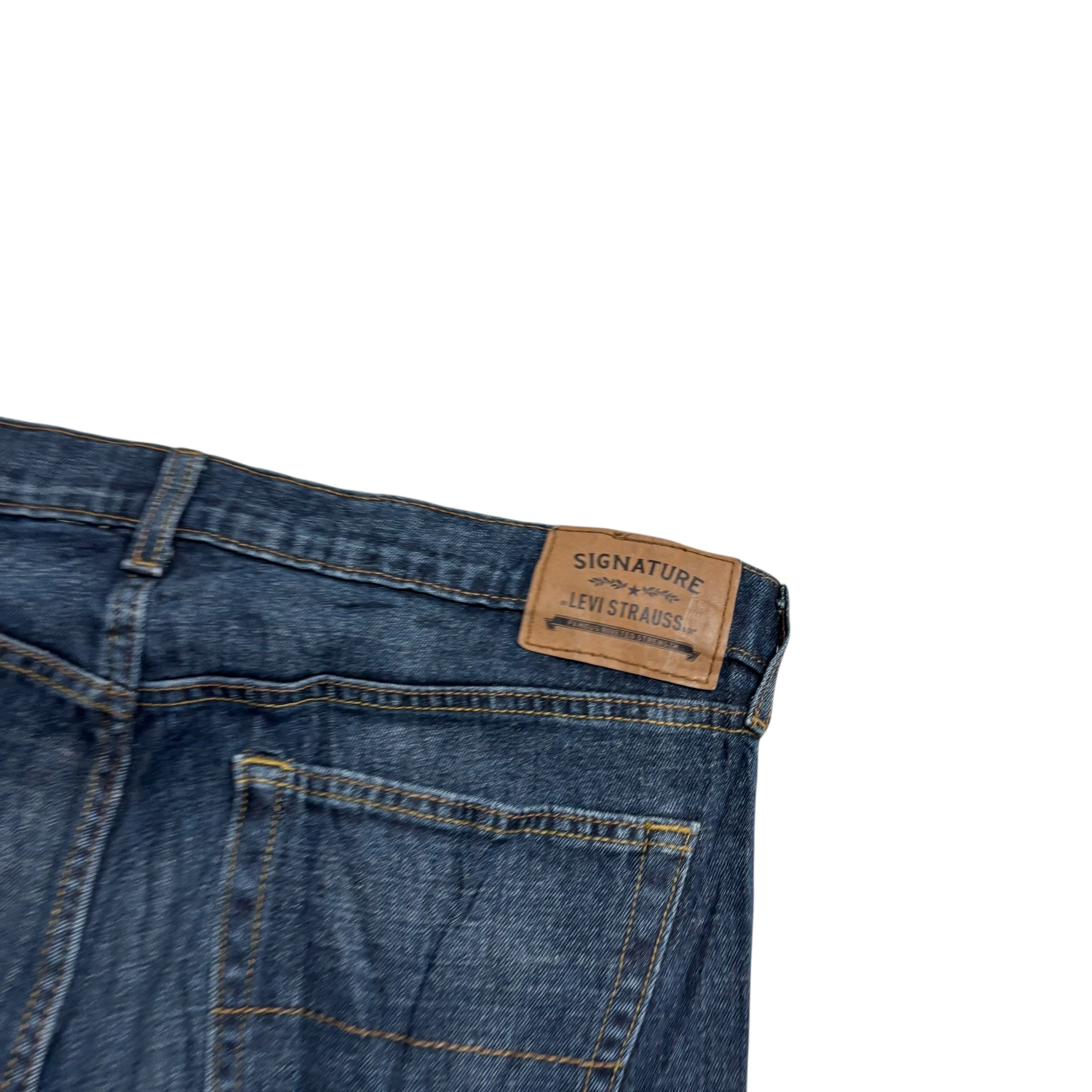 Levis Signature Jeans W36 L30 Mens Dark Blue Relaxed Baggy Fit Stretch (E)