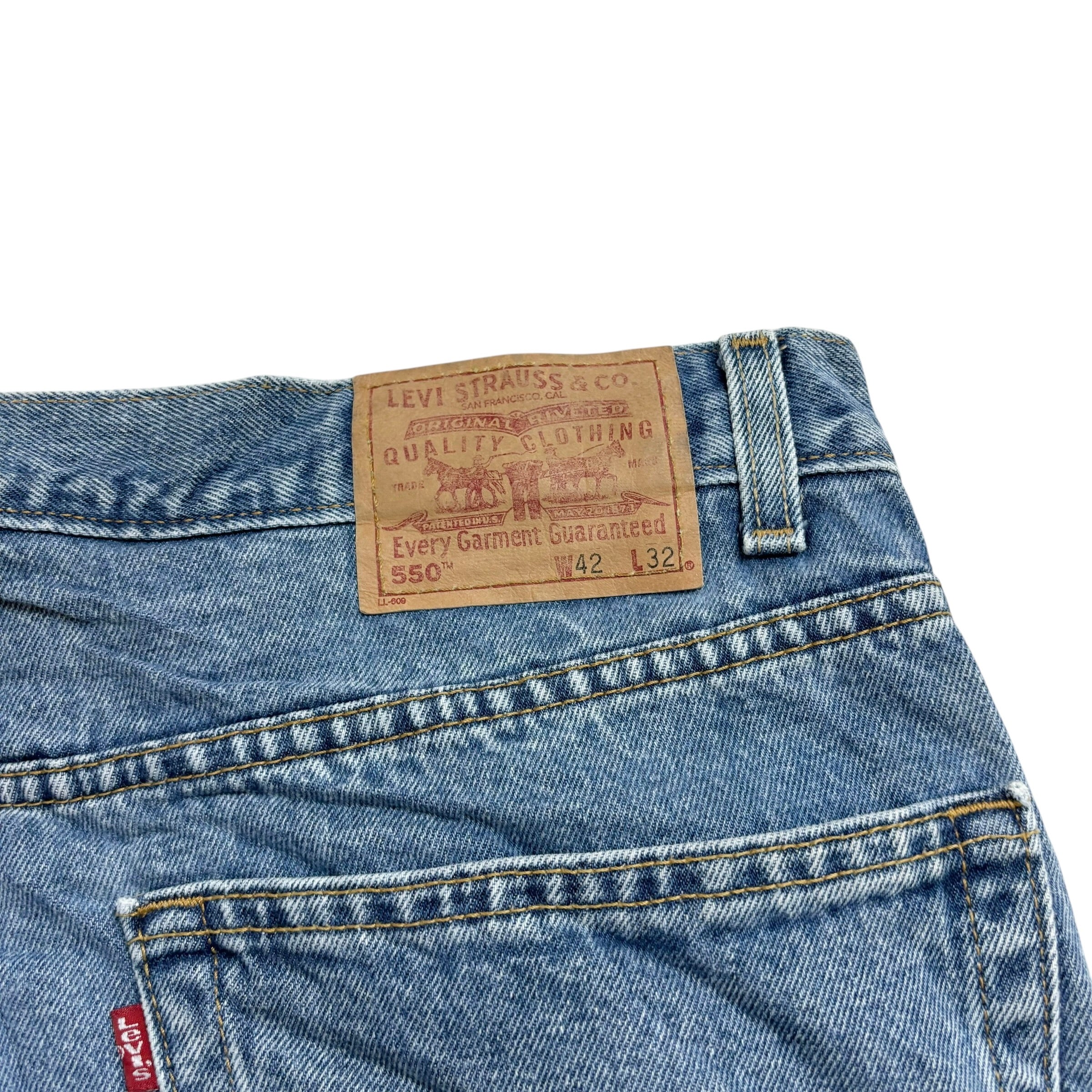 Levis 550 Jeans W40 L32 Mens Light Blue Baggy Relaxed Straight Fit Vintage Denim