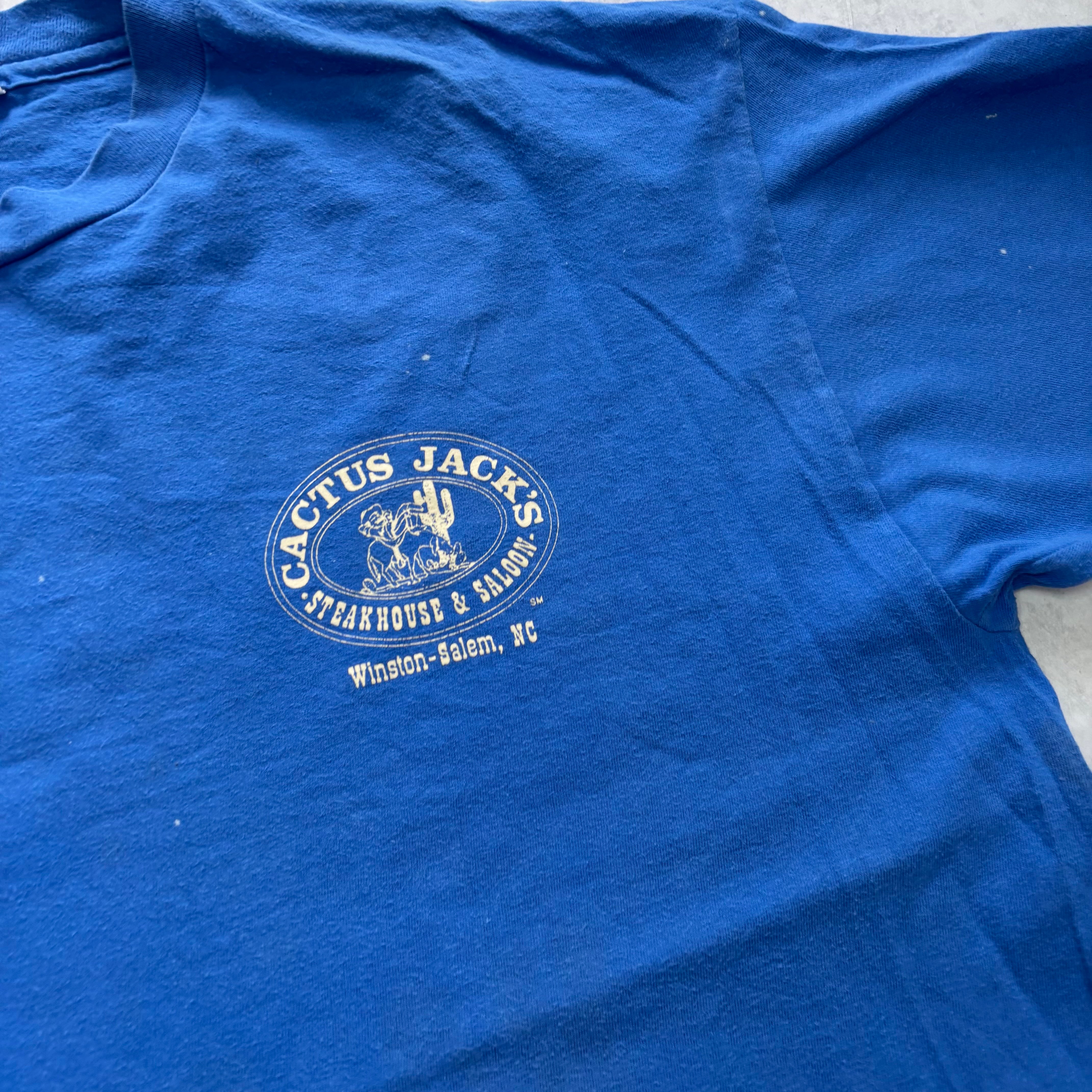 Vintage T Shirt Mens XL Blue Single Stitch Graphic Print 90s USA (F)