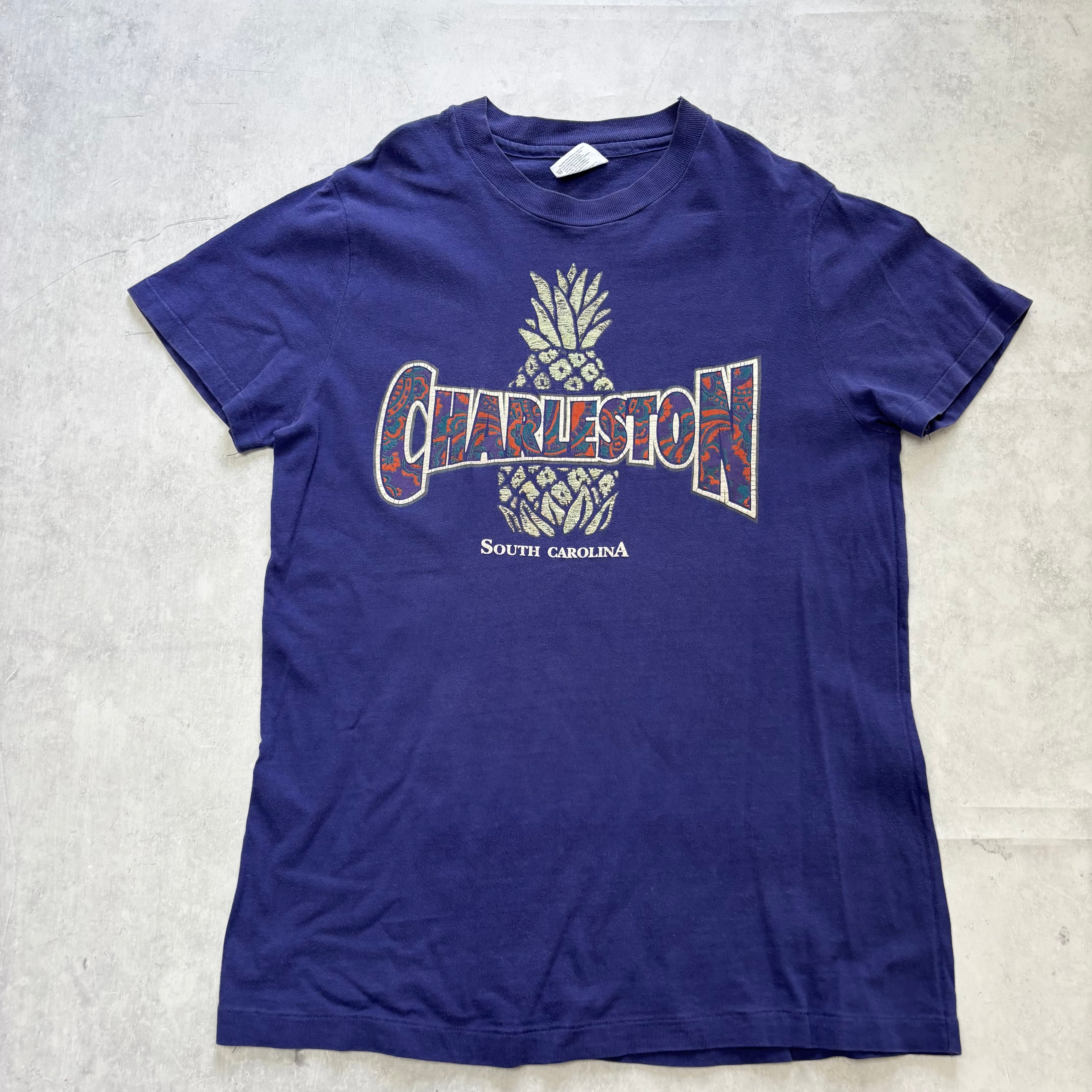 Vintage T Shirt Mens Medium Purple Single Stitch Graphic Print 90s Tourist