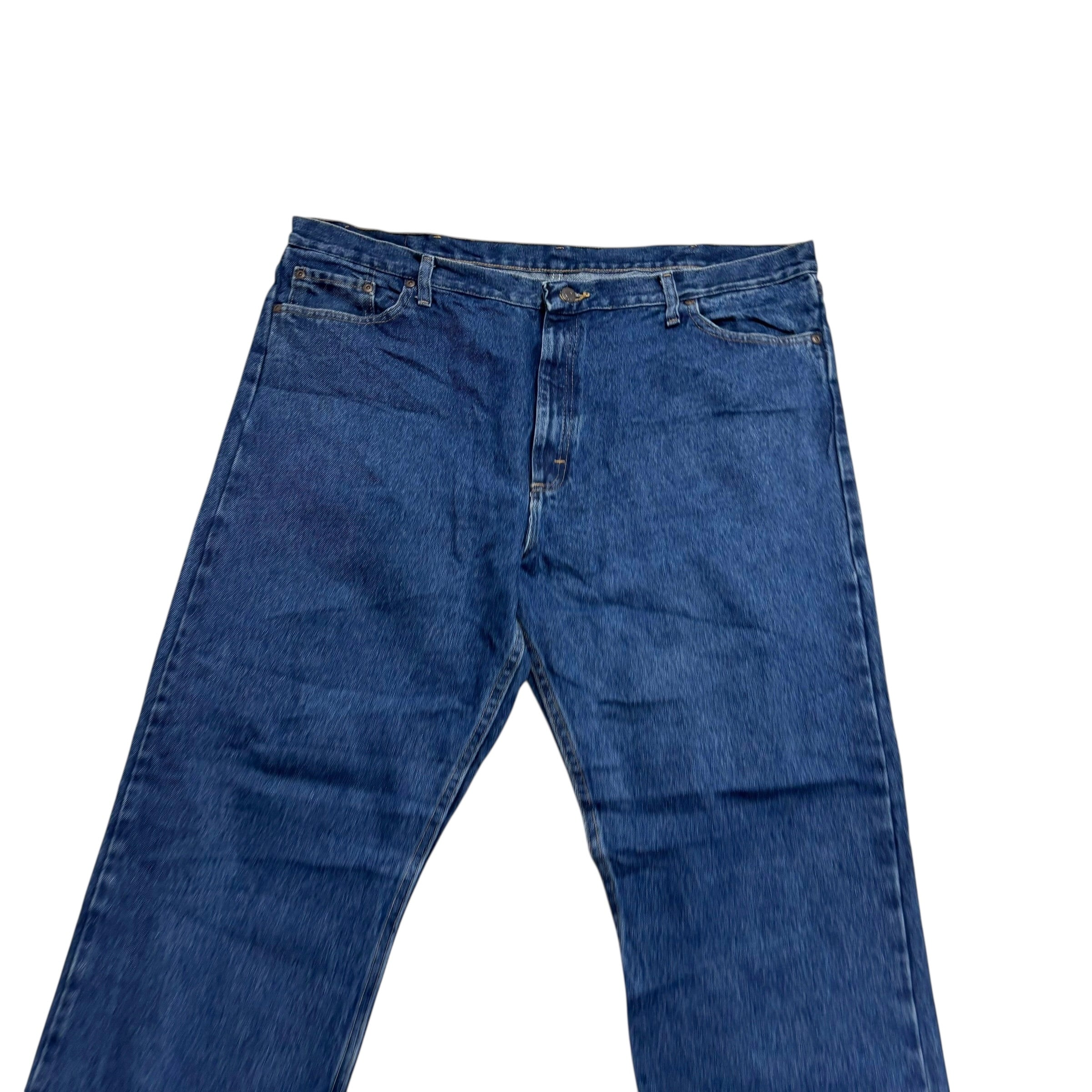 Wrangler Jeans W42 L32 Mens Dark Blue Relaxed Straight Fit Baggy Denim (E)