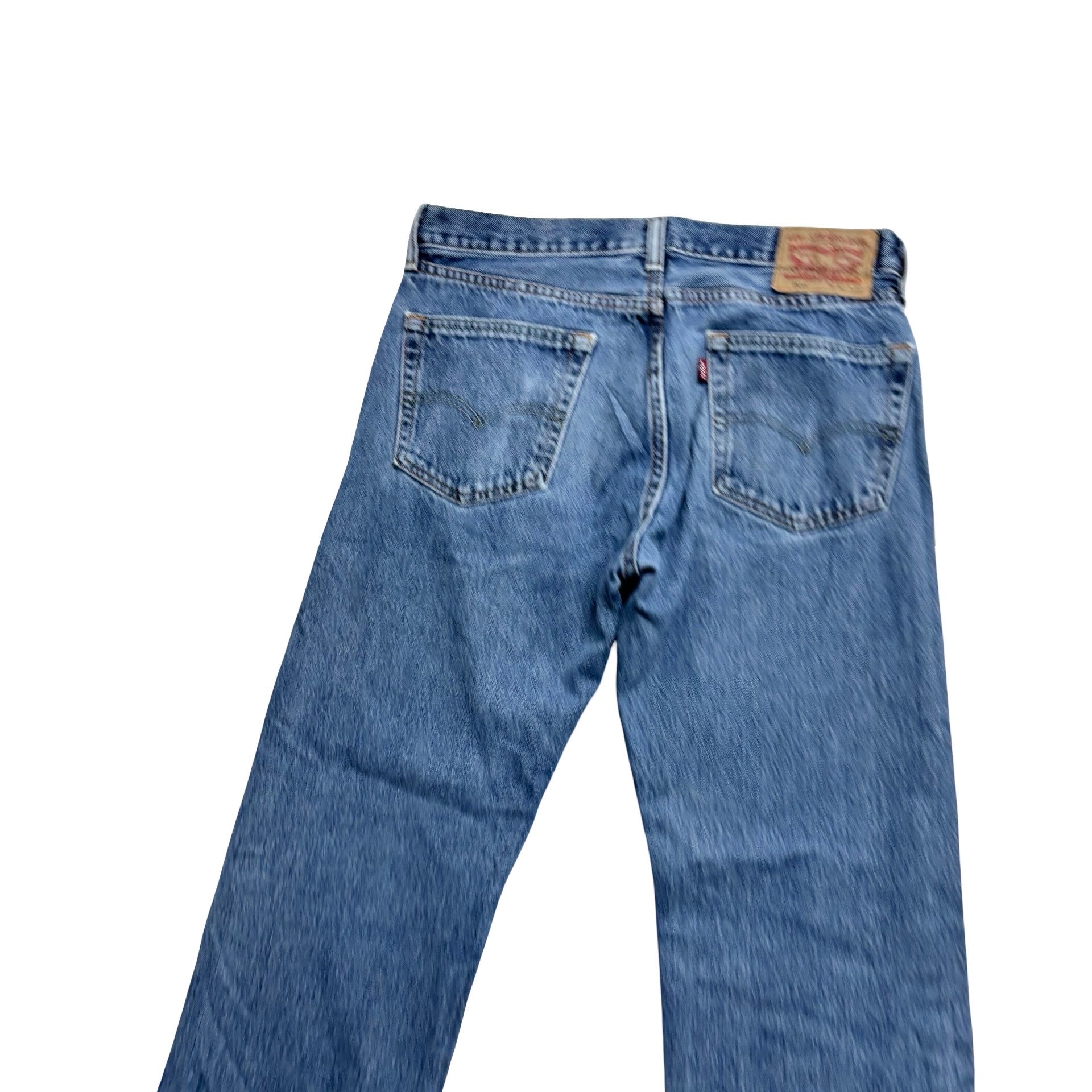 Levis 505 Jeans W32 L30 Mens Mid Blue Regular Straight Fit Denim