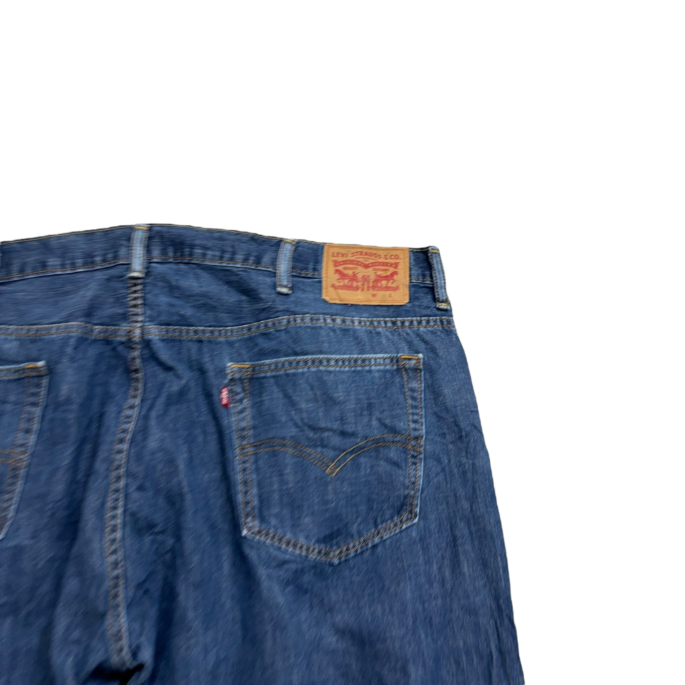 Levis 569 Jeans W42 L28 Mens Mid Blue Baggy Relaxed Straight Fit Denim (E)