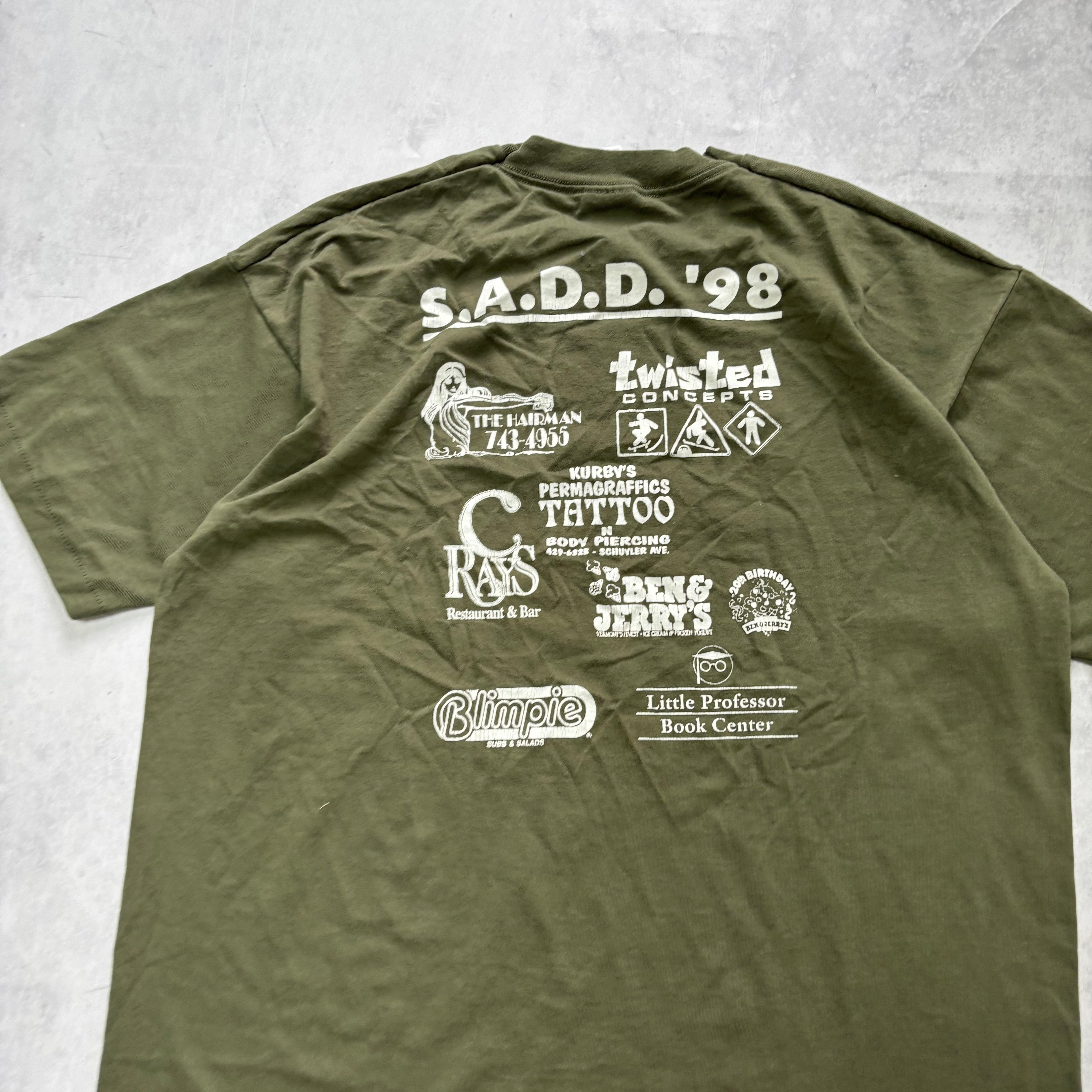 Vintage T Shirt Mens XL Green Single Stitch Graphic Print 90s USA (E)