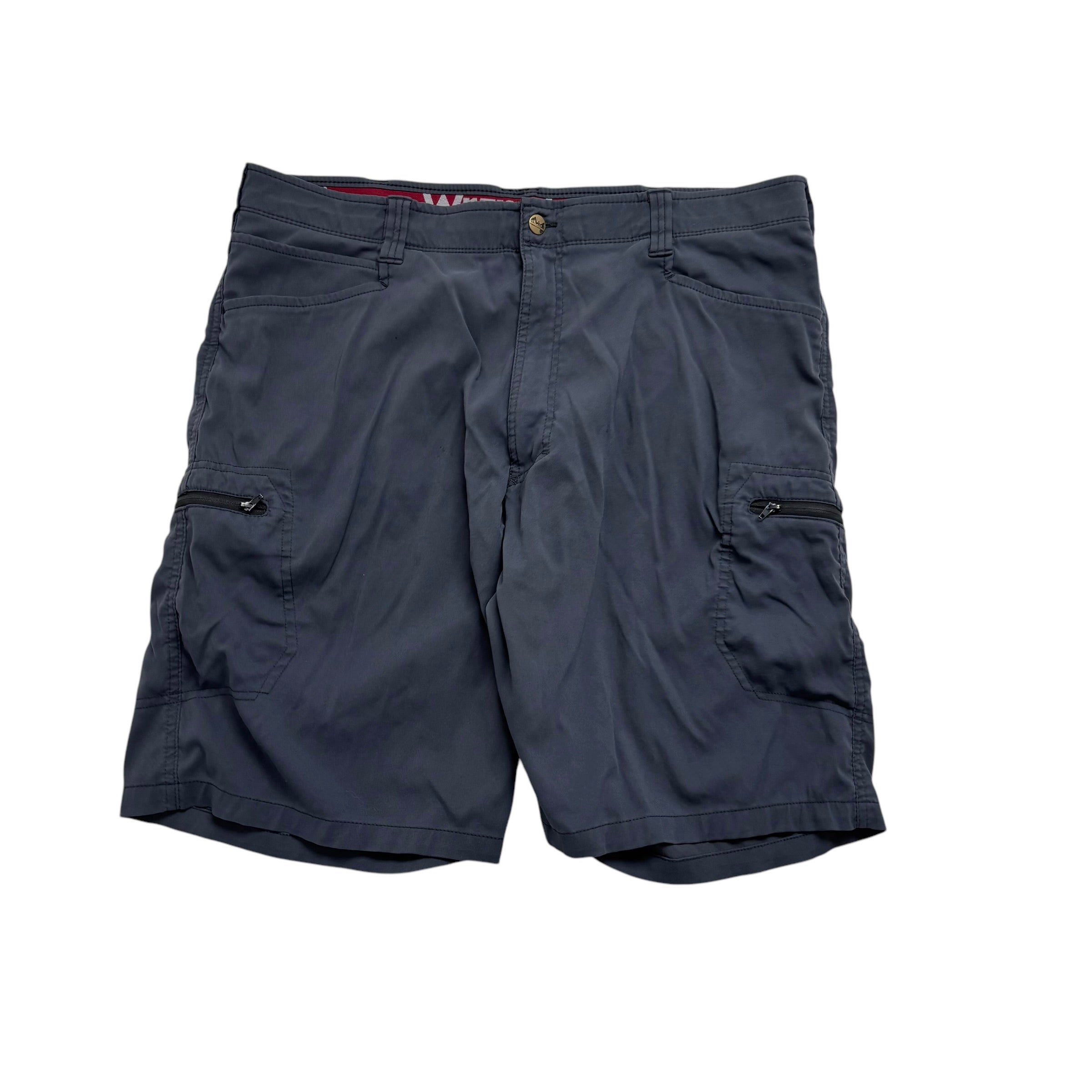 Wrangler Cargo Shorts W40 Mens Grey Relaxed Fit Nylon (E)