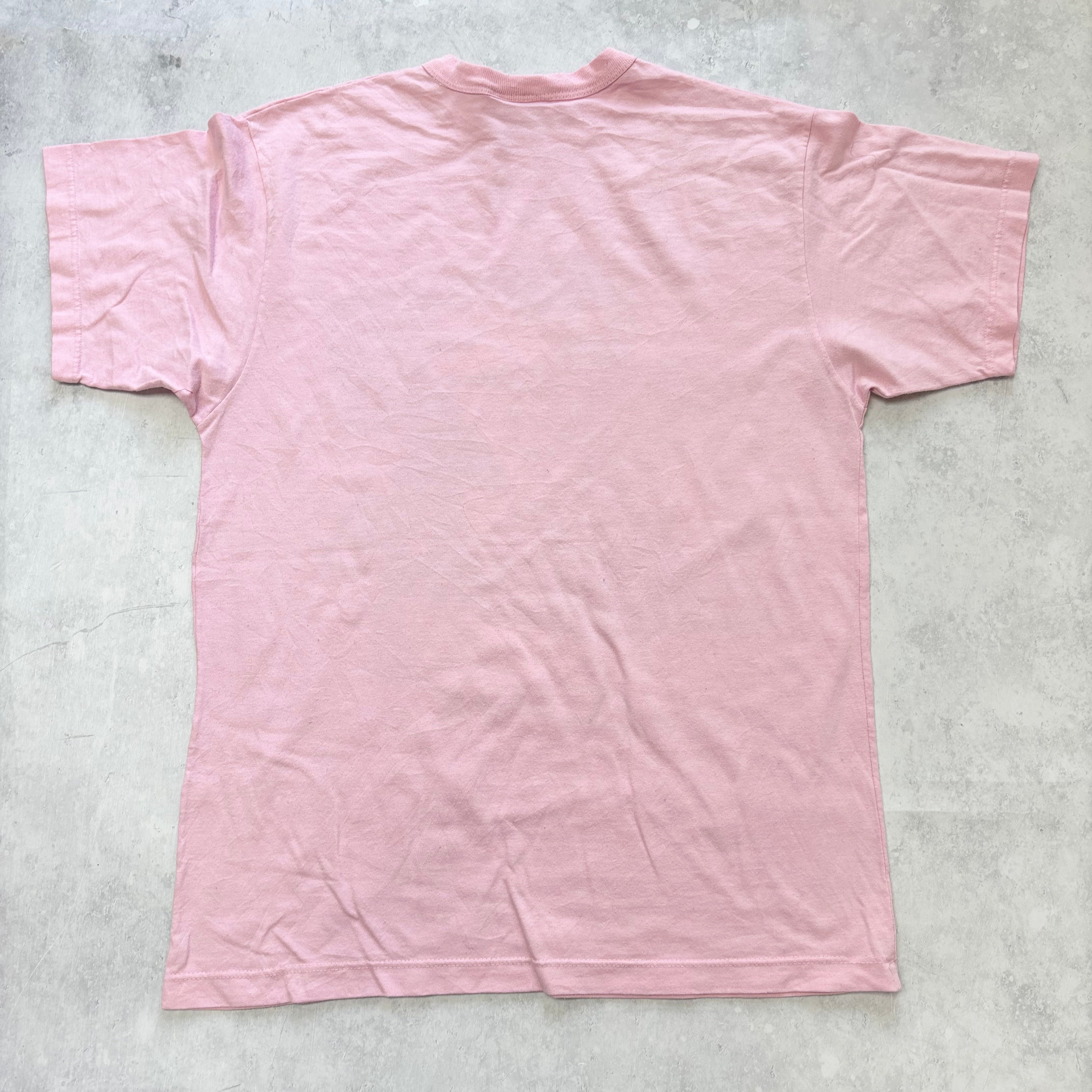 Vintage T Shirt Mens Medium Pink Graphic Print 90s Cars