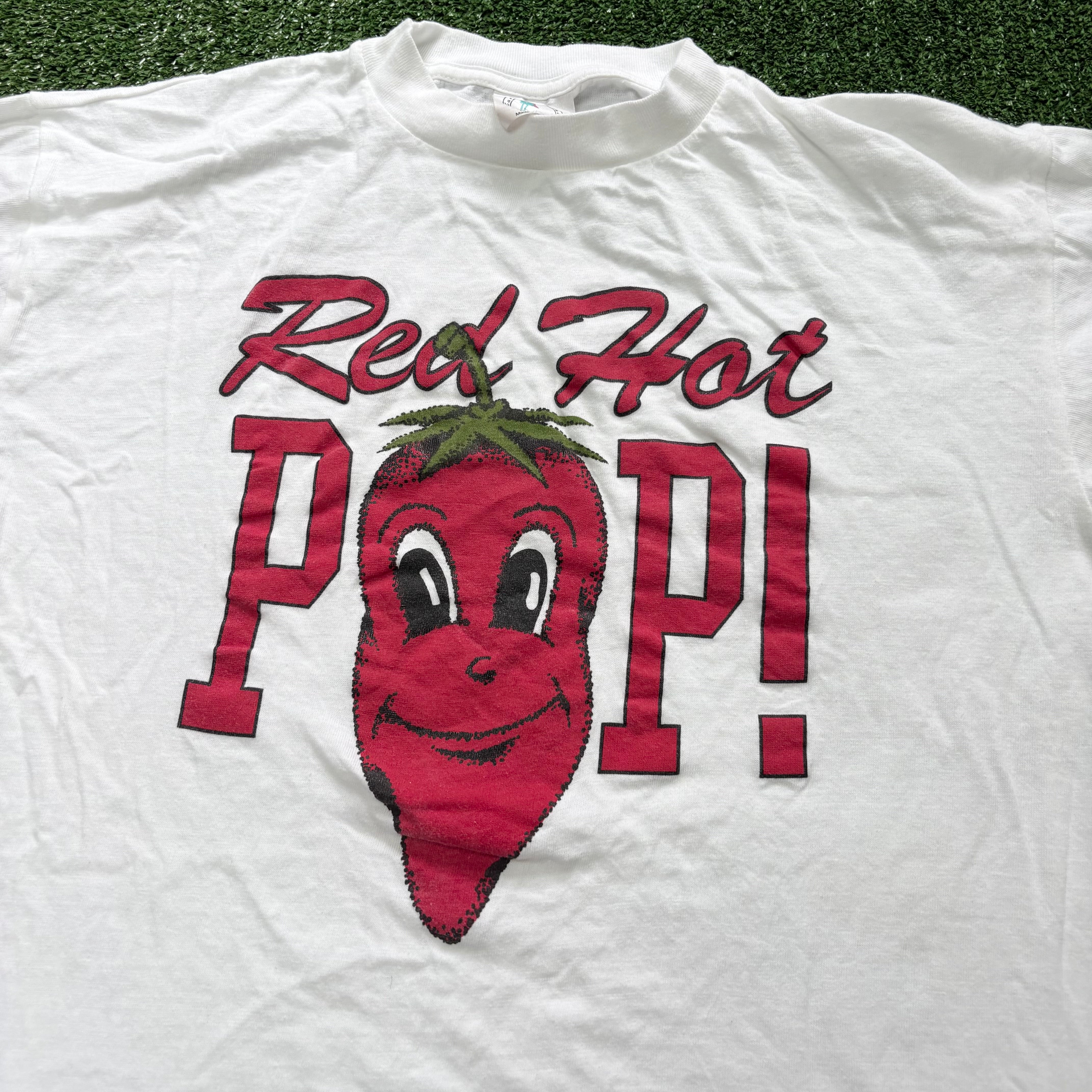 Vintage T Shirt Womens Large White Single Stitch Graphic Print 90s (E)