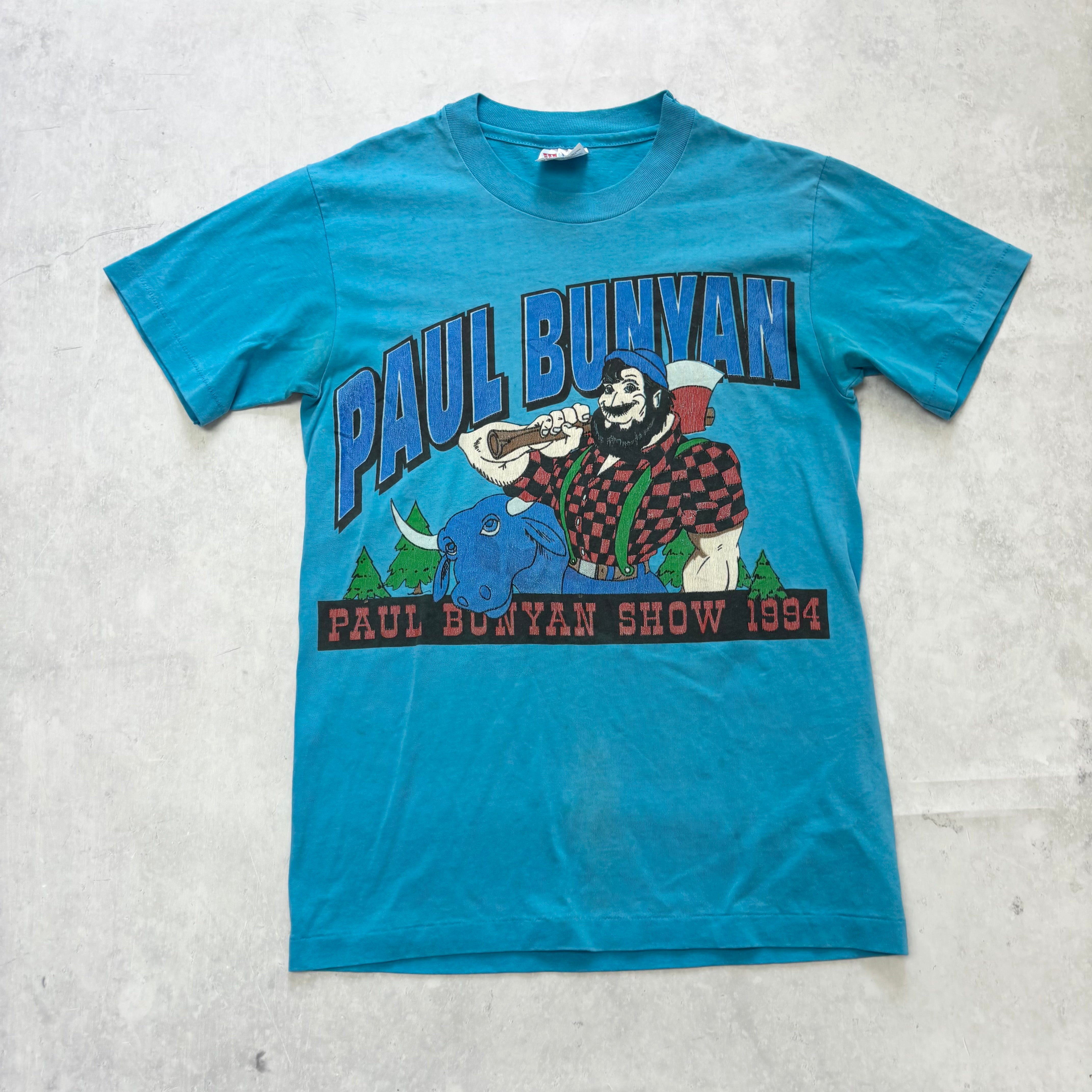 Vintage T Shirt Mens Small Blue Single Stitch Graphic Print 90s USA