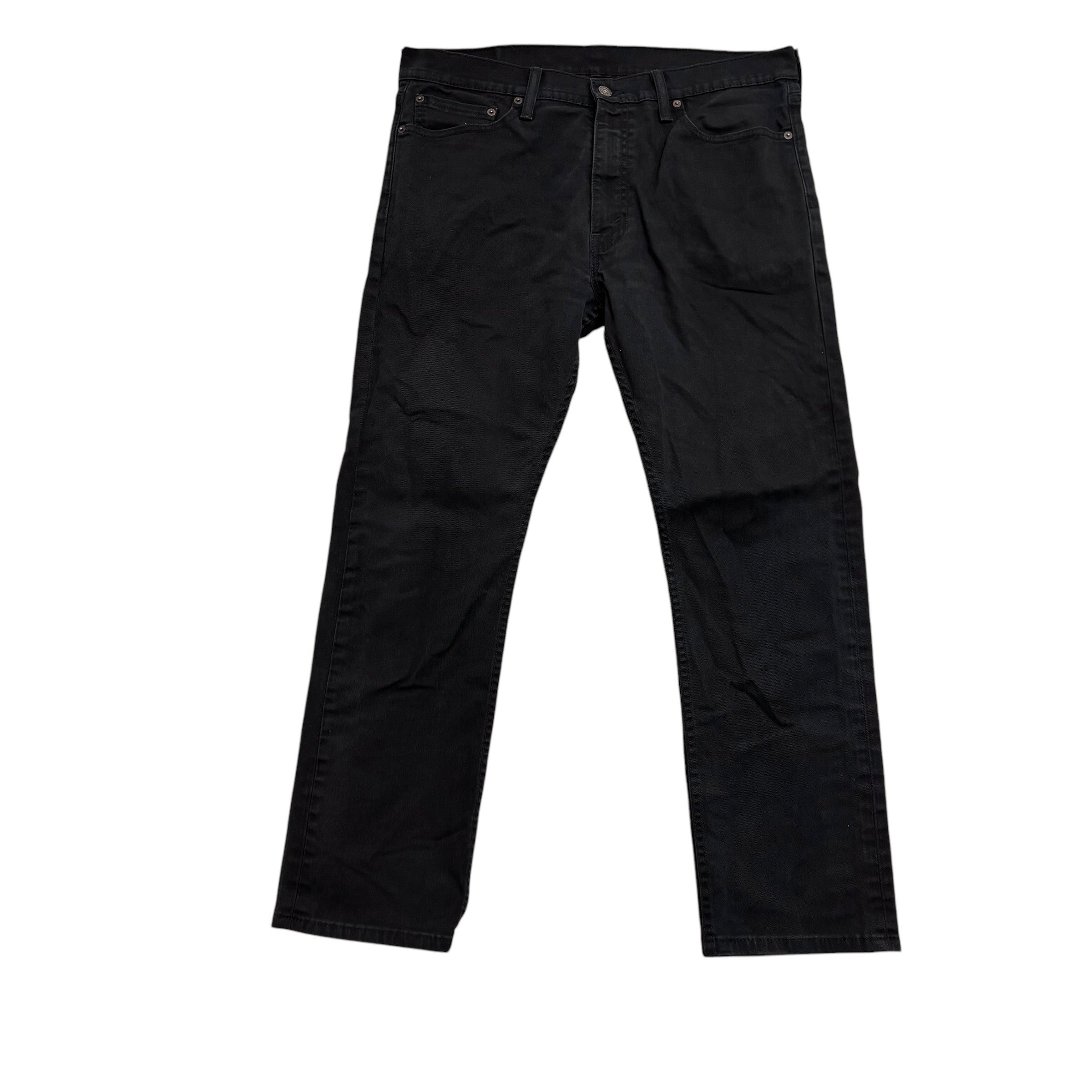 Levis 513 Jeans W36 L30 Mens Black Slim Straight Fit Stretch Denim (E)