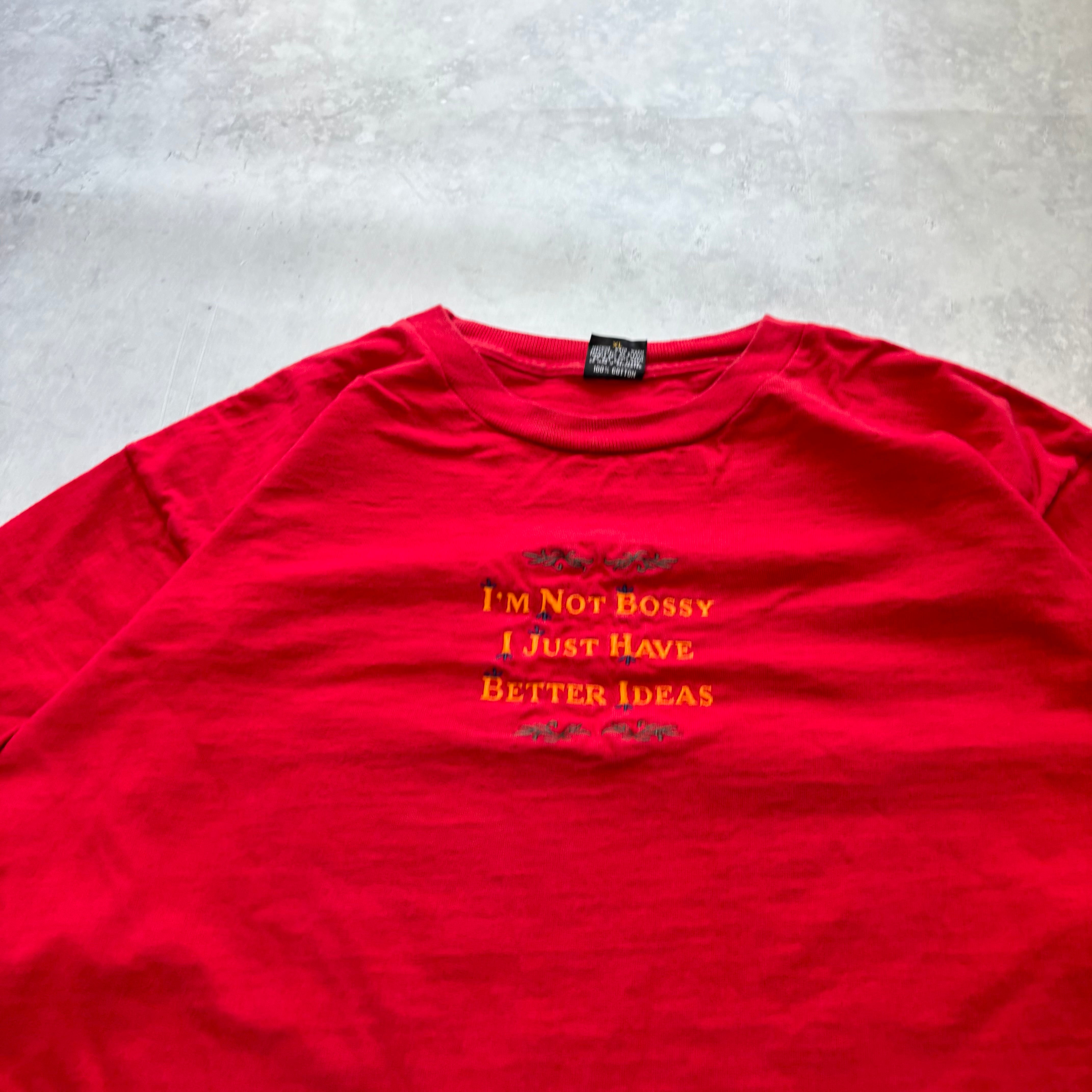 Vintage T Shirt Mens XL Red Single Stitch Graphic Print 90s Funny (E)