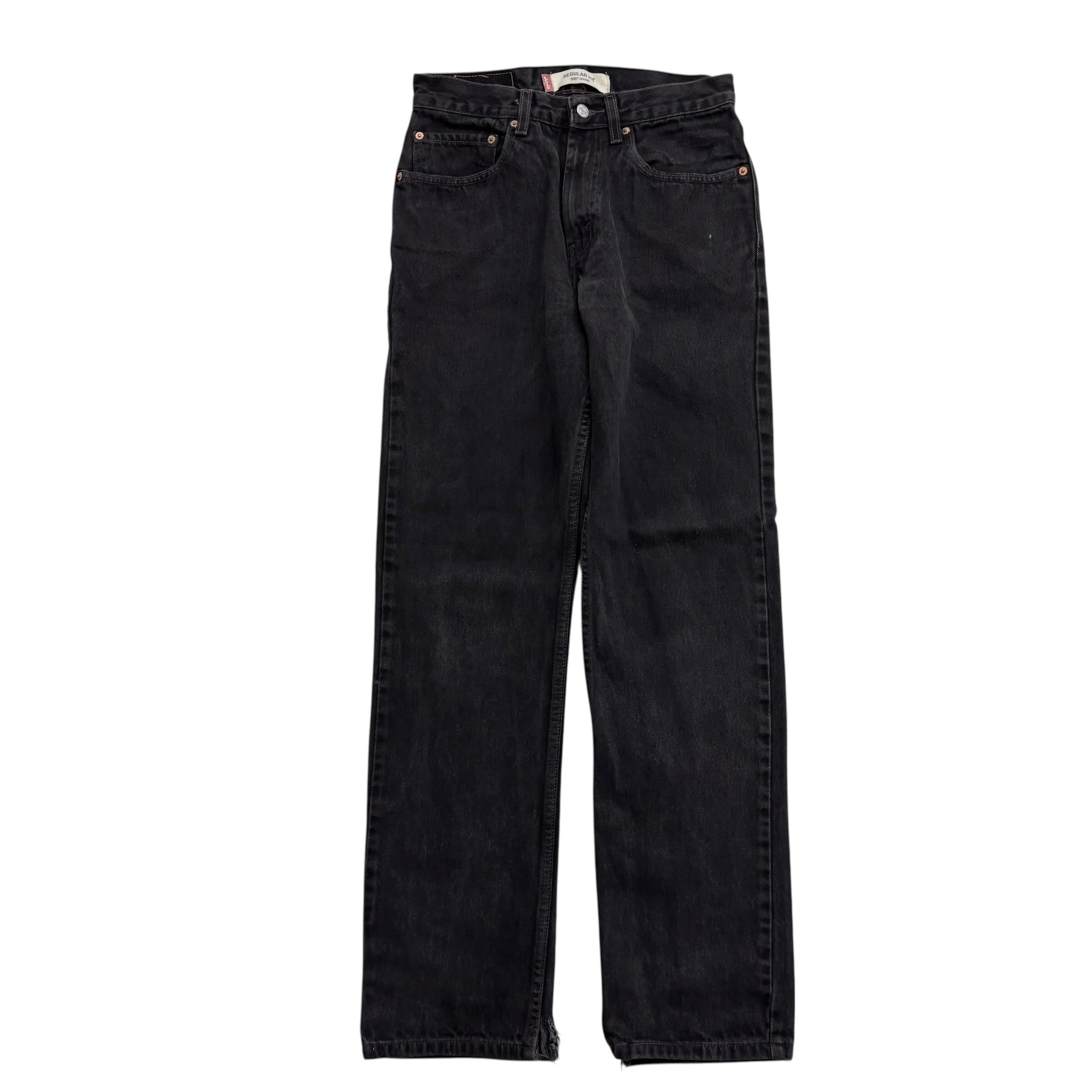 Levis 505 Jeans W29 L33 Mens Black Regular Straight Fit Vintage Denim (F)