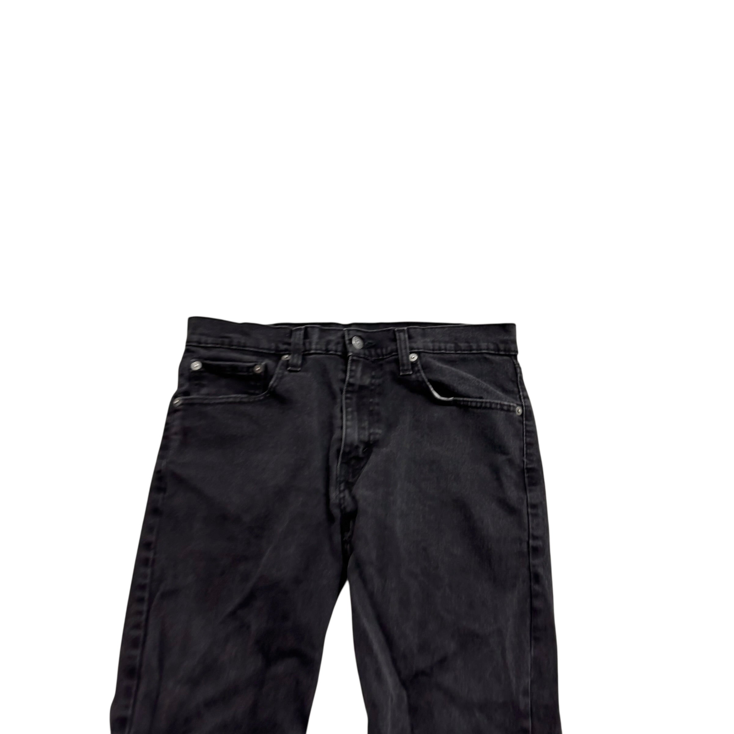 Levis 502 Jeans W32 L29 Mens Black Regular Tapered Fit Stretch Denim