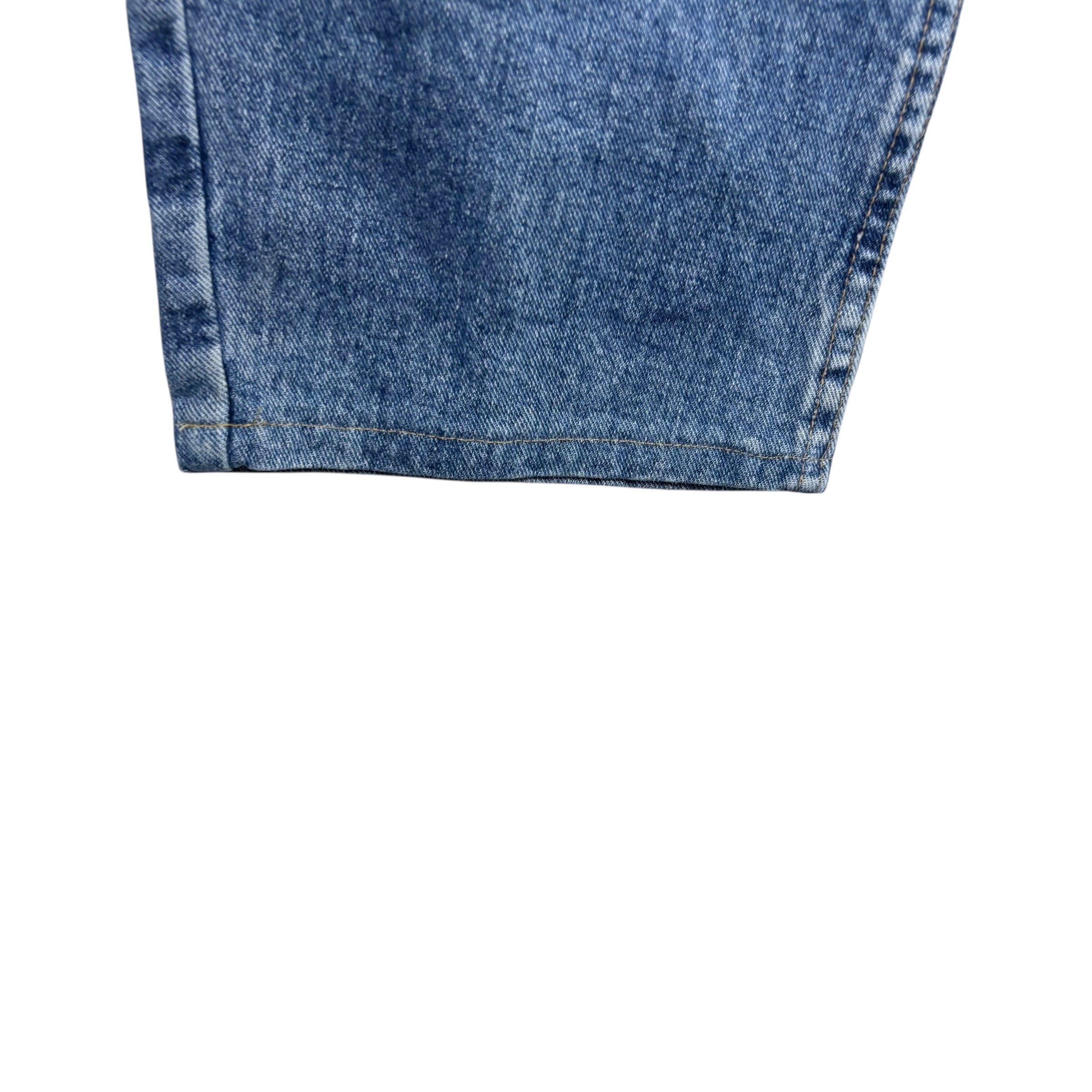 Wrangler Jeans W46 L28 Mens Mid Blue Relaxed Tapered Fit Vintage Denim