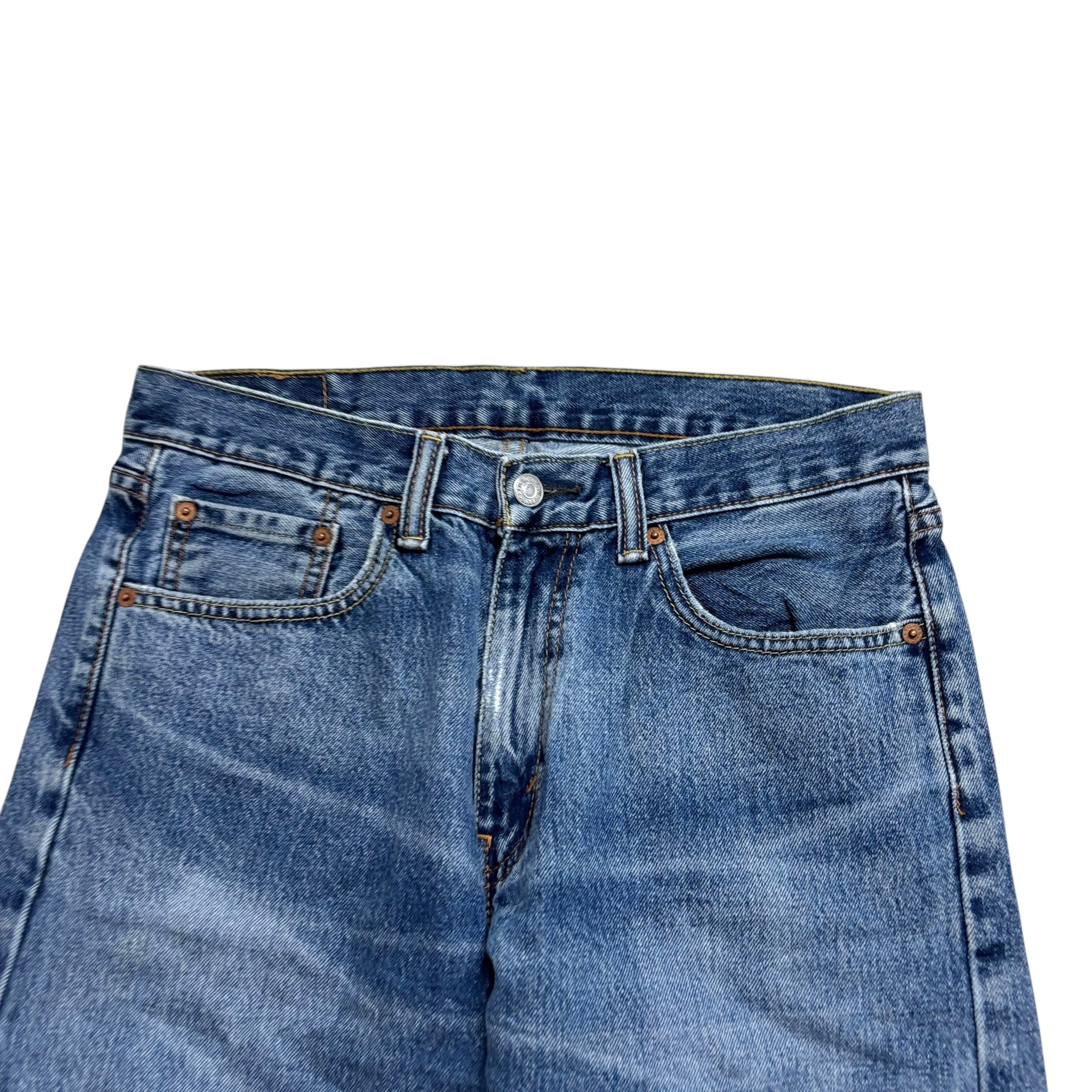 Levis 505 Jeans W31 L30 Mens Mid Blue Regular Straight Fit Denim