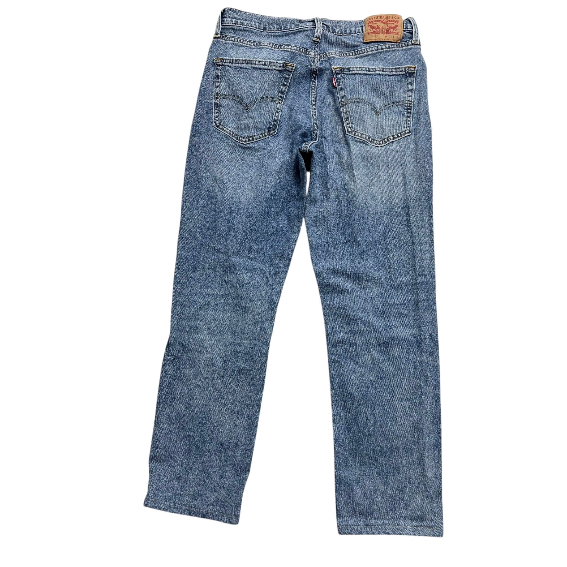 Levis 541 Jeans W32 L29 Mens Mid Blue Athletic Tapered Fit Stretch Denim (F)