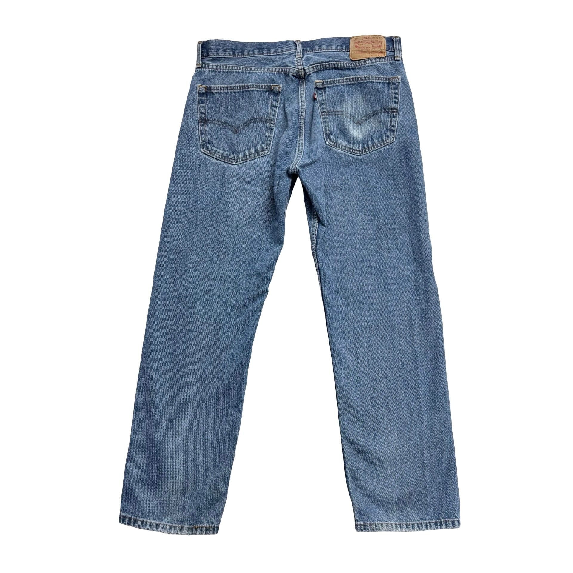 Levis 505 Jeans W34 L29 Mens Light Blue Regular Straight Fit Denim