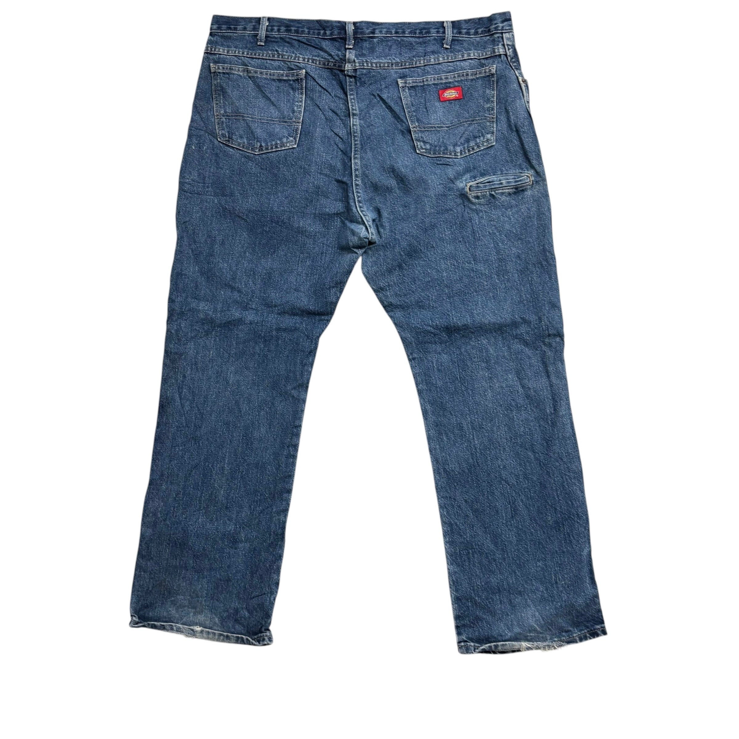 Dickies Carpenter Jeans W42 L30 Mens Mid Blue Relaxed Straight Fit Pants