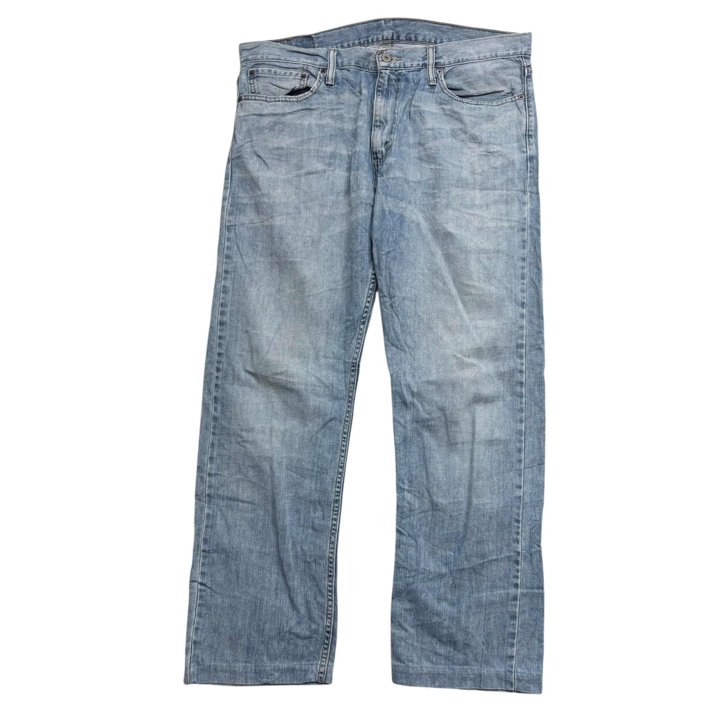 Levis 504 Jeans W36 L30 Mens Light Blue Regular Straight Fit Denim