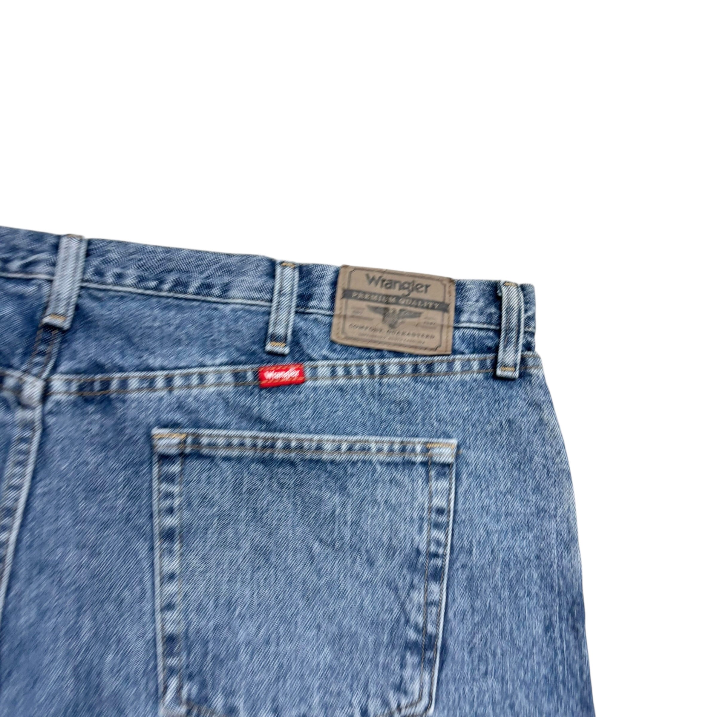 Wrangler Jeans W44 L28 Mens Mid Blue Regular Straight Fit Denim (E)