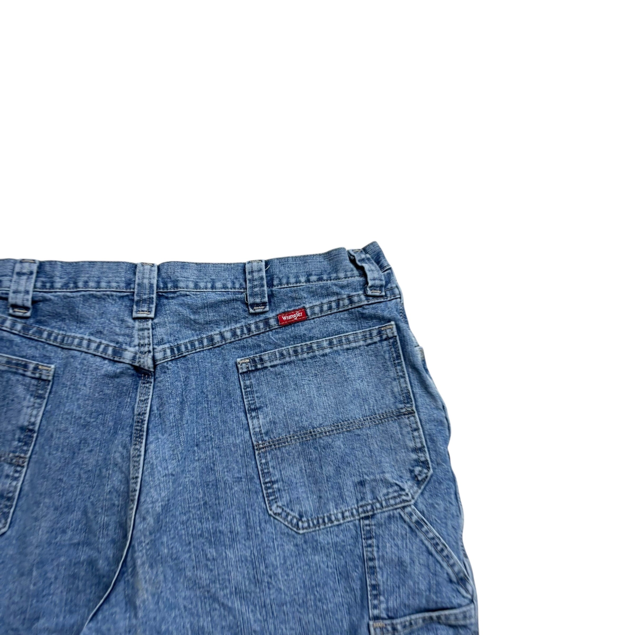 Wrangler Baggy Jorts W38 Mens Light Blue Denim Shorts Relaxed Fit Carpenter