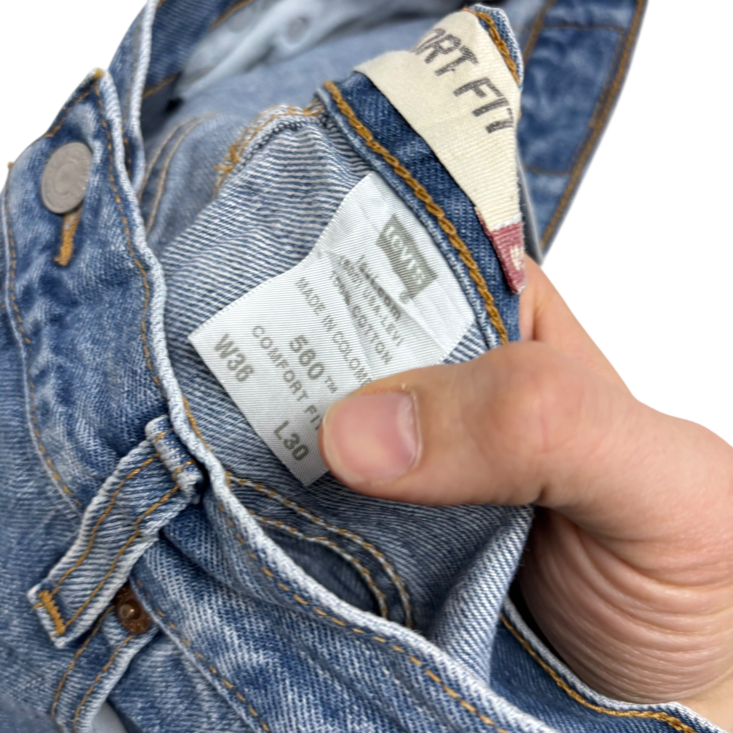 Levis 560 Jeans W36 L30 Mens Mid Blue Baggy Relaxed Comfort Vintage Denim (F)