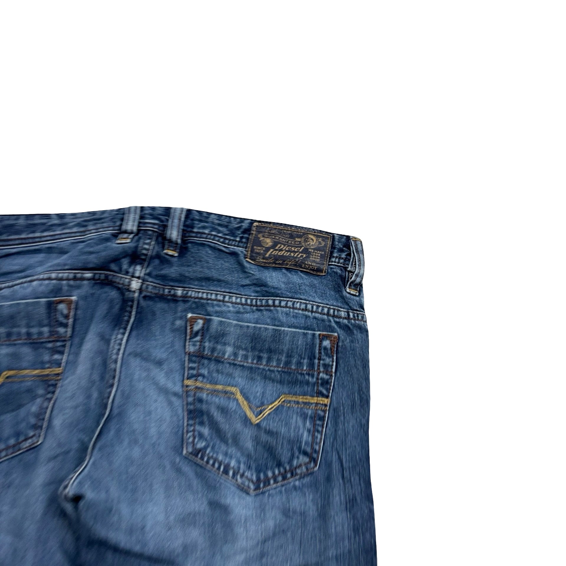 Diesel Safado Jeans W32 L32 Mens Mid Blue Slim Straight Fit Denim (E)