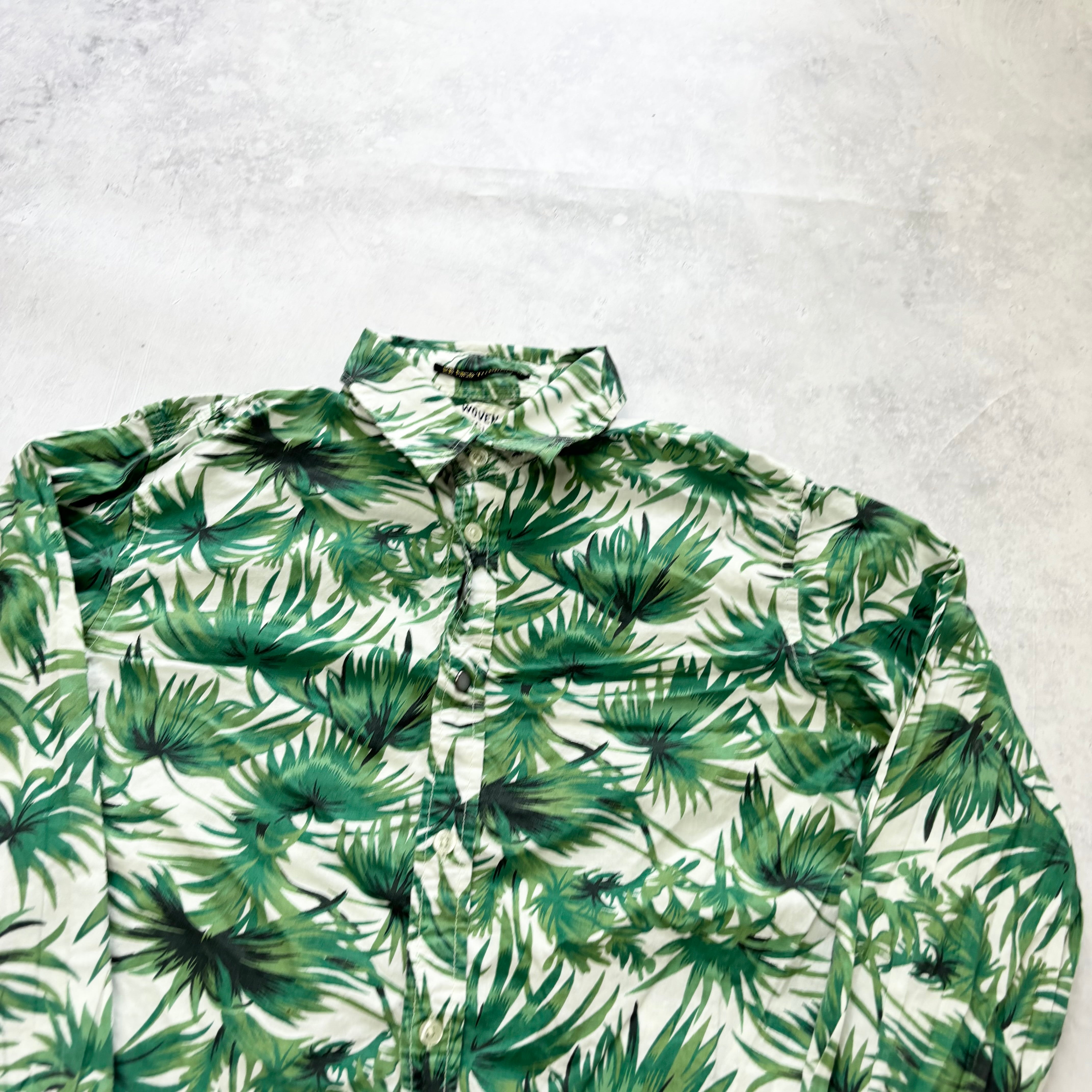 Scotch & Soda Shirt Womens Medium Green Floral Long Sleeve Cotton (E)
