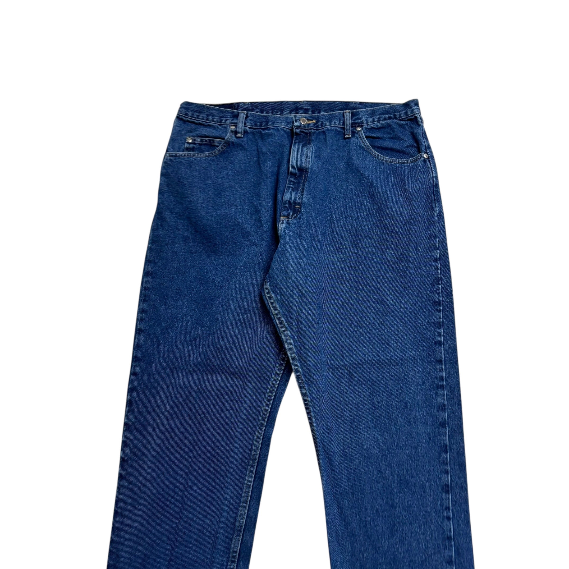 Wrangler Jeans W40 L32 Mens Dark Blue Relaxed Straight Fit Denim (E)