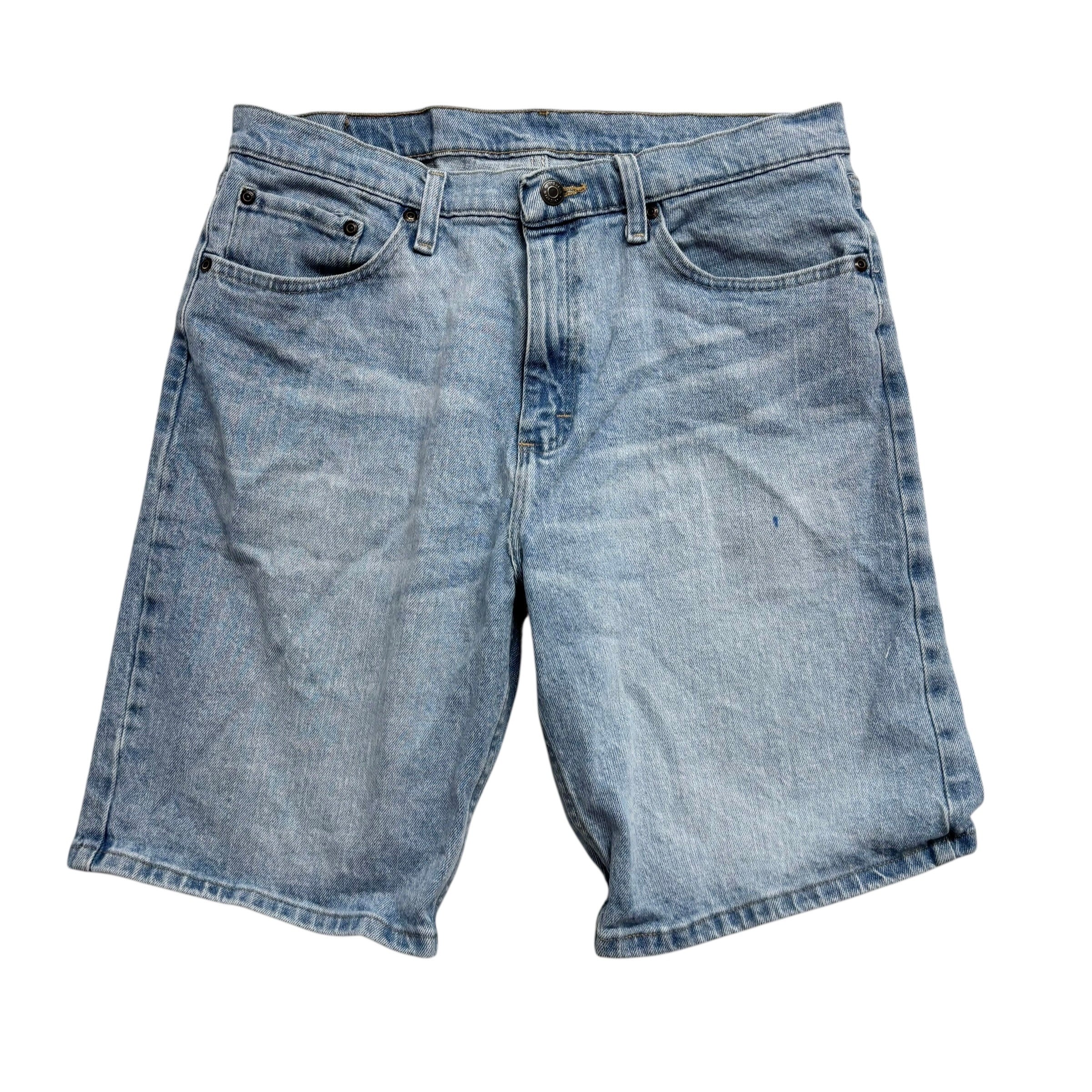 Wrangler Jorts W33 Mens Denim Shorts Light Blue Relaxed Fit Stretch (F)