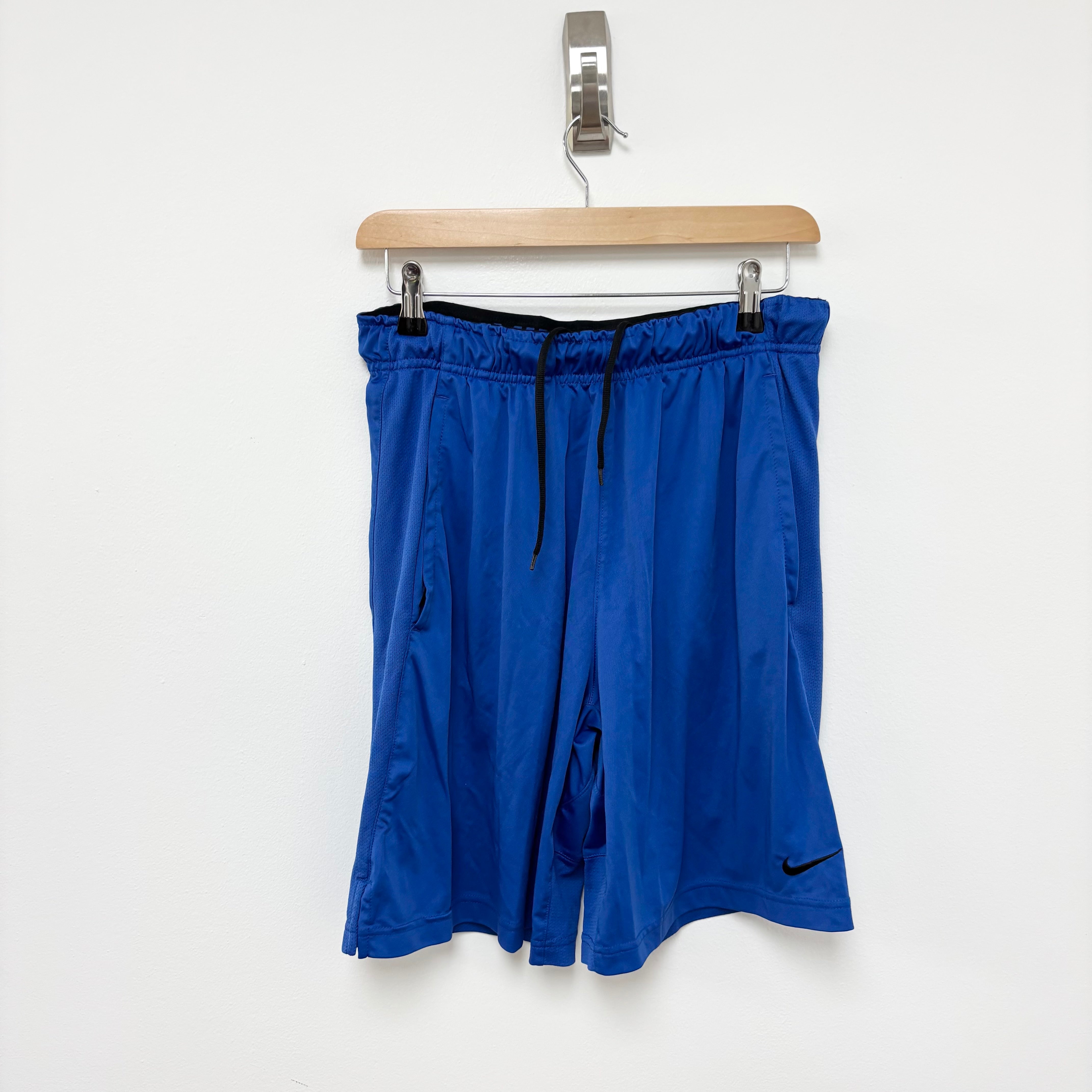 Nike Shorts Mens Medium Blue Dri Fit Running Sports Gym Pockets Athletic (E)