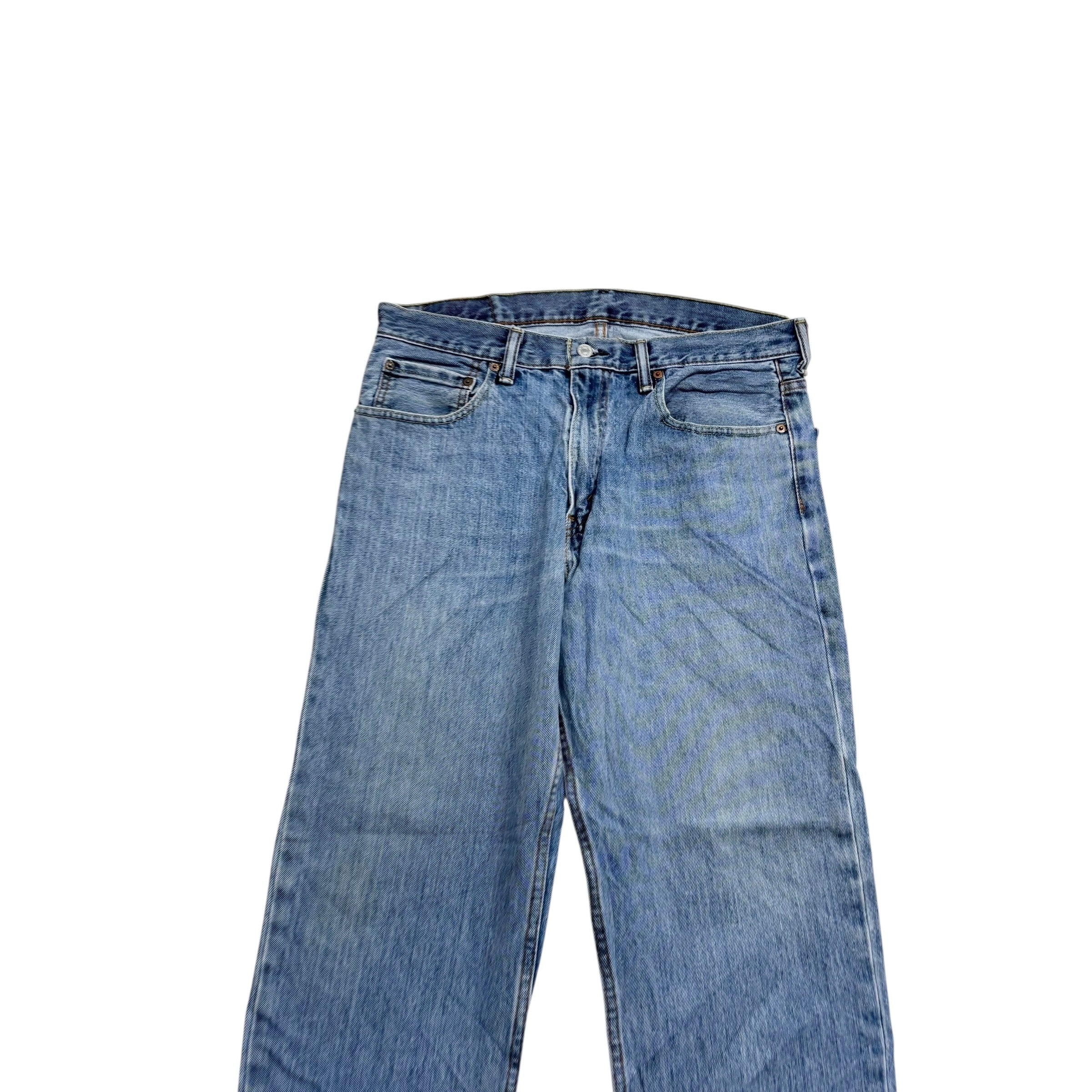Levis 550 Jeans W34 L29 Mens Light Blue Baggy Relaxed Straight Fit Denim