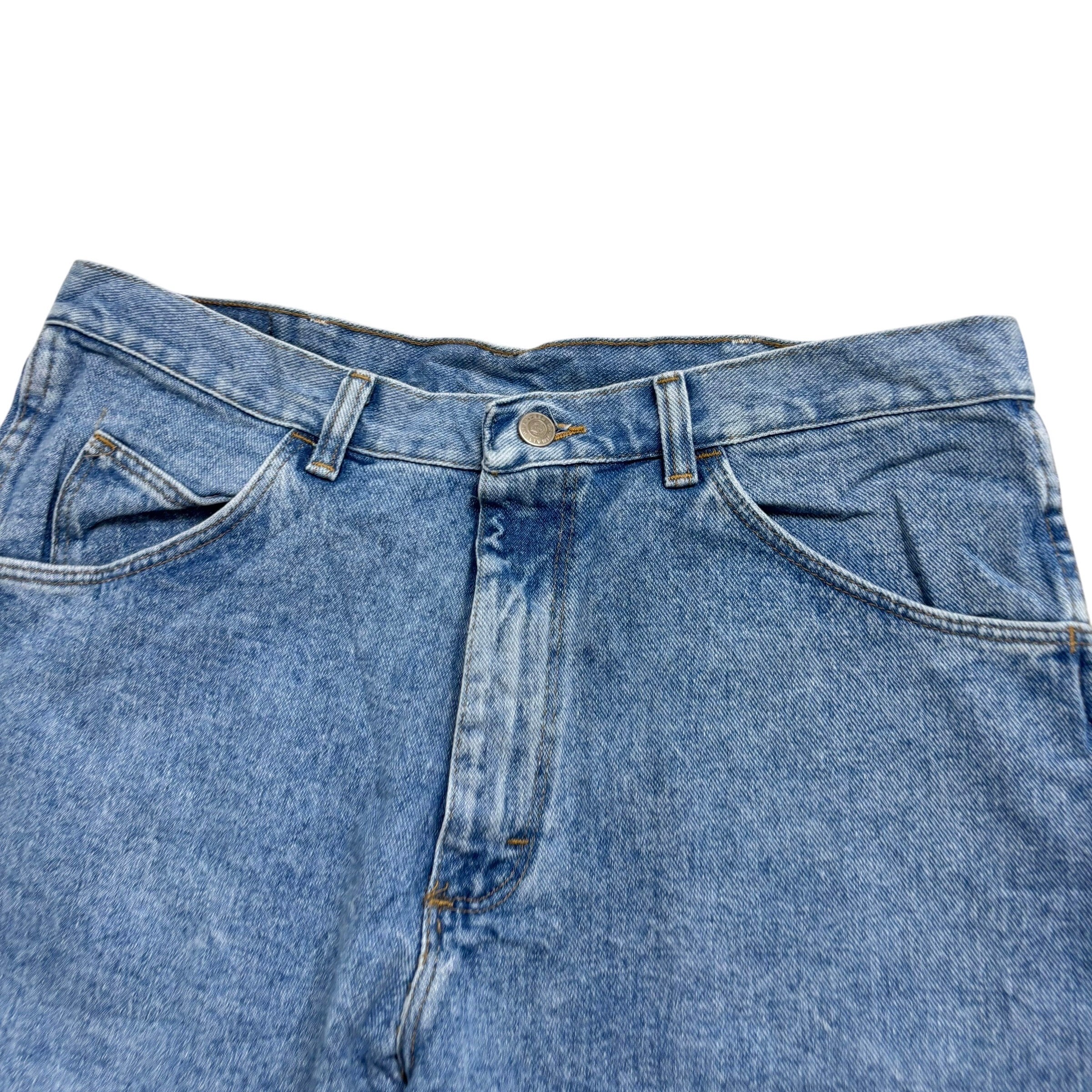 Vintage Wrangler Baggy Jorts W34 Mens Denim Shorts Light Blue Relaxed 90s (E)