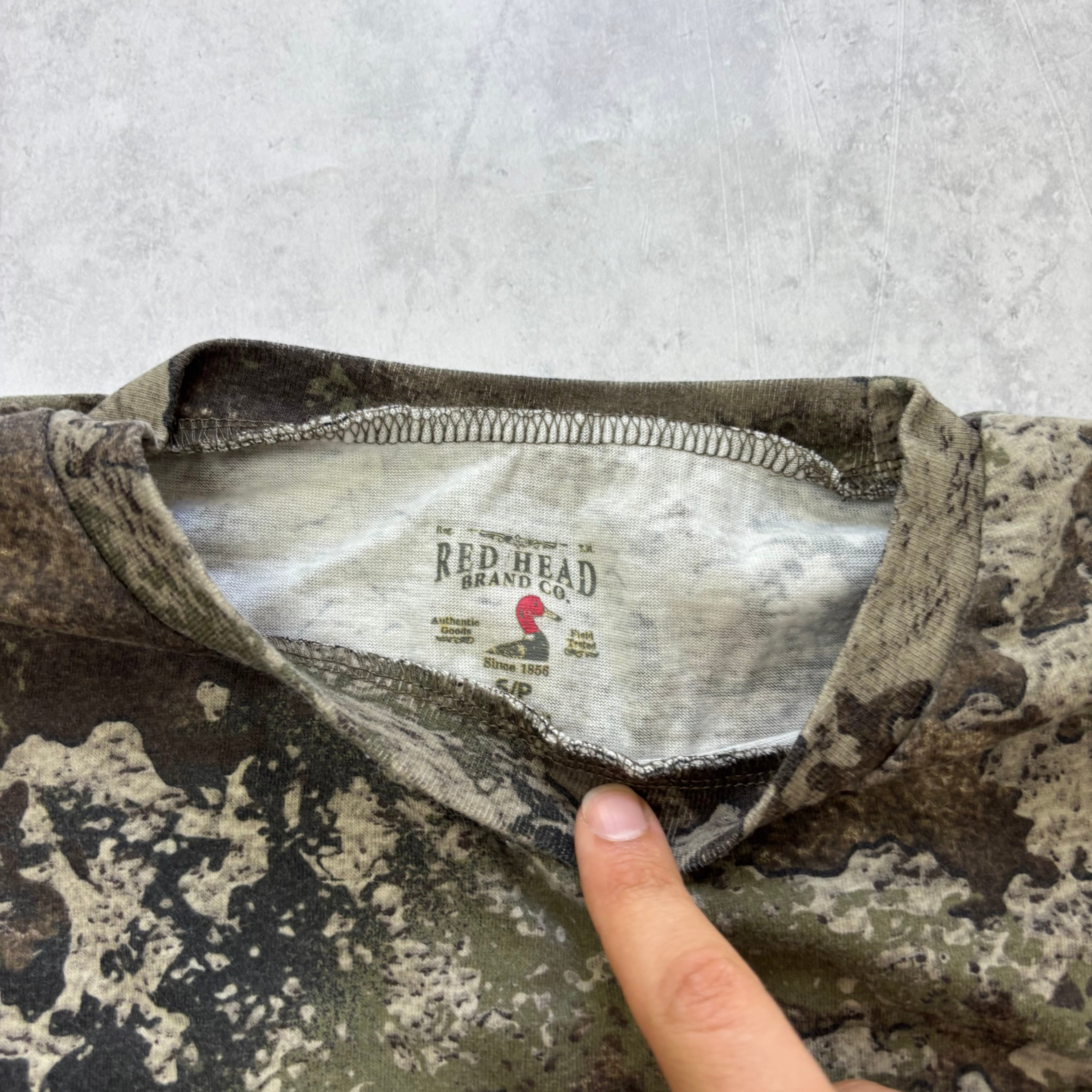 Camo T Shirt Mens Small Army Desert Y2K Woodland Camouflage (E)