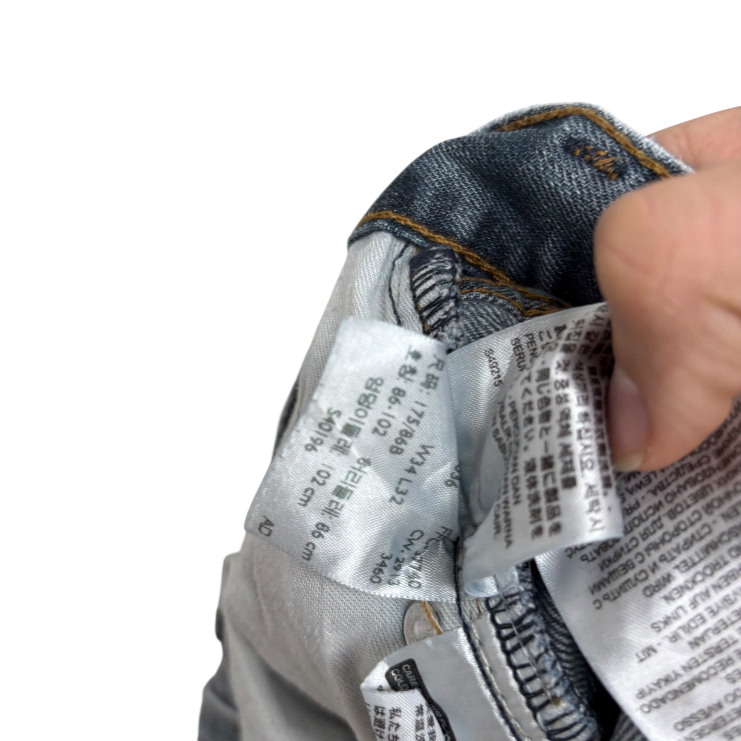 Levis 559 Jeans W34 L32 Mens Blue Baggy Relaxed Straight Fit Denim (F)