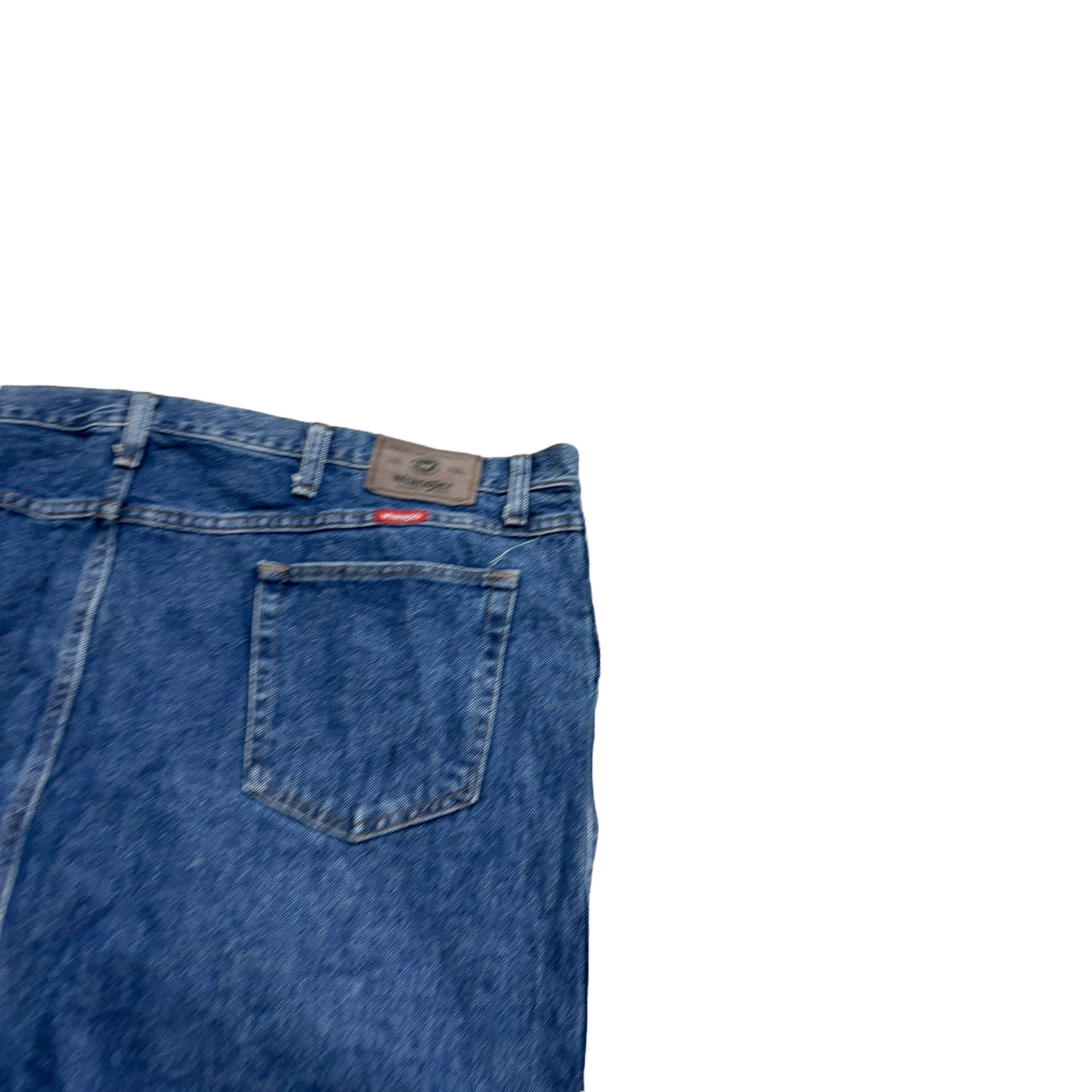 Wrangler Jeans W48 L32 Mens Mid Blue Regular Straight Fit Vintage Denim (E)