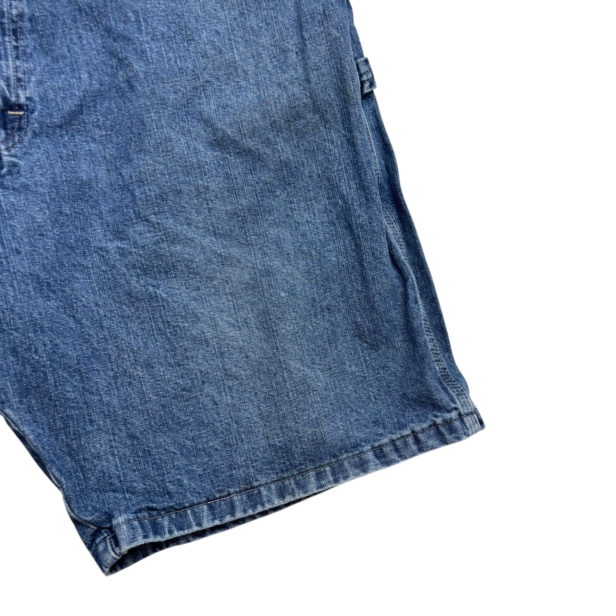 Wrangler Baggy Jorts W42 Mens Mid Blue Denim Shorts Relaxed Fit Carpenter
