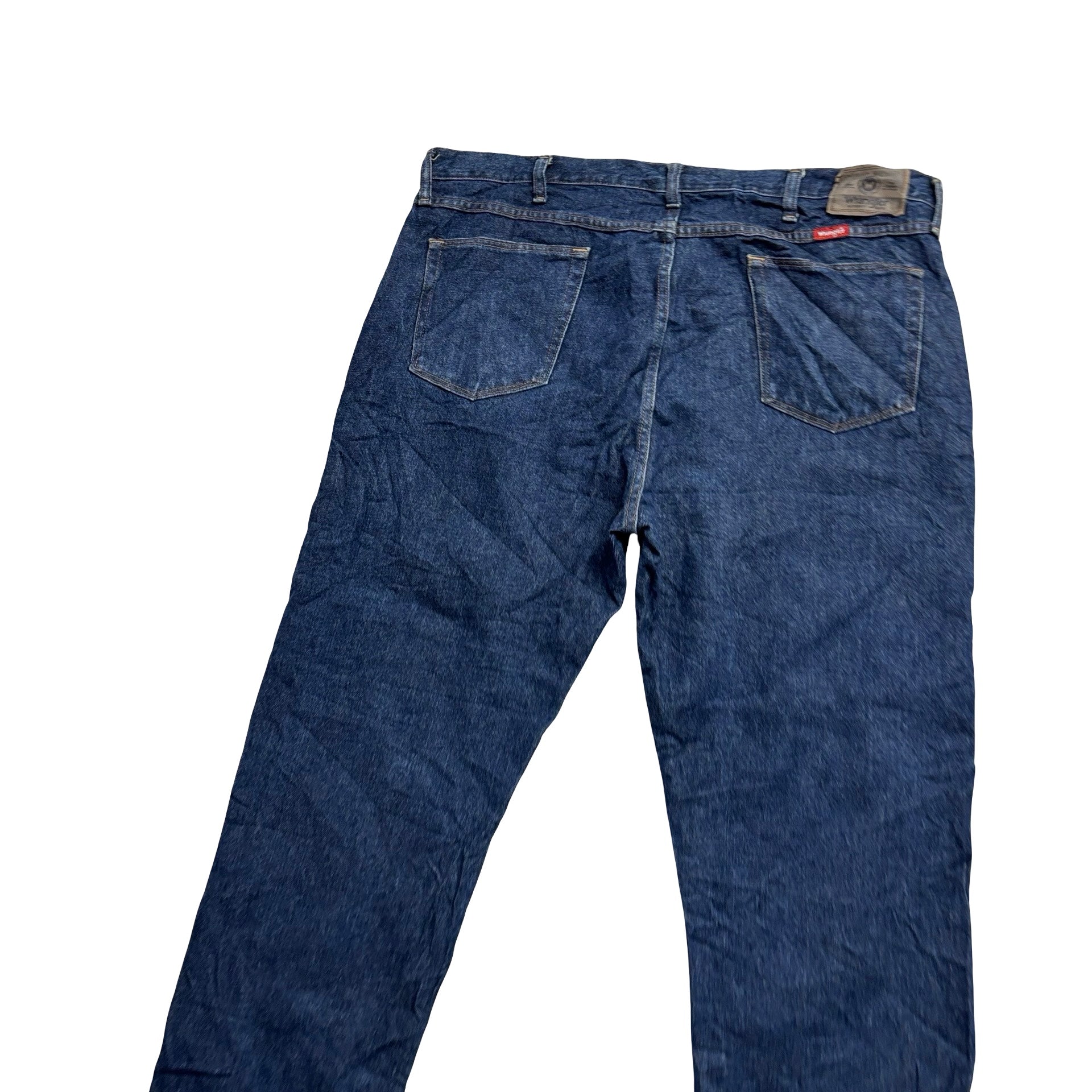 Wrangler Jeans W42 L30 Mens Dark Blue Regular Straight Fit Vintage Denim (E)