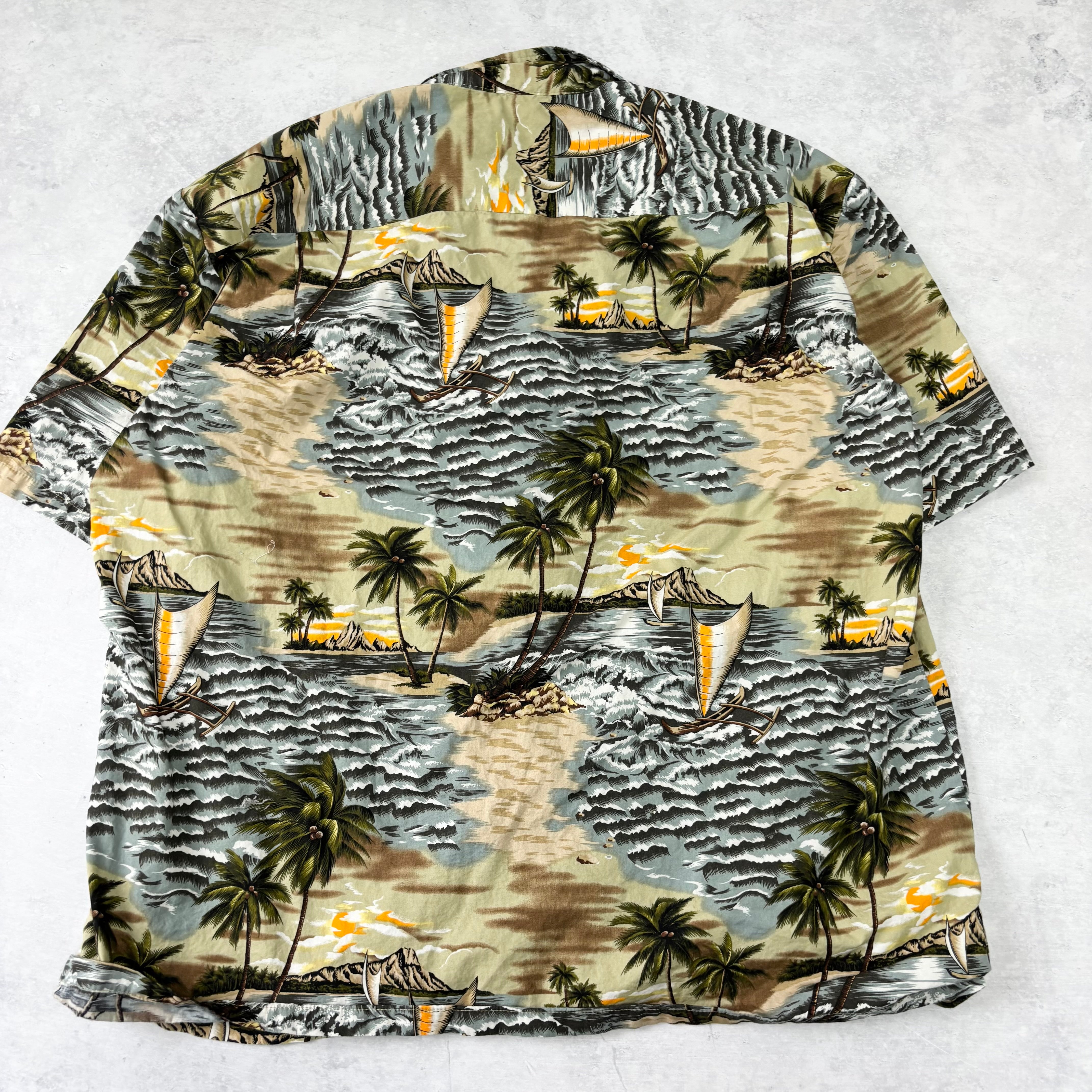 Vintage Hawaiian Shirt Mens XXL Multi Floral Aloha Short Sleeve Cotton (E)