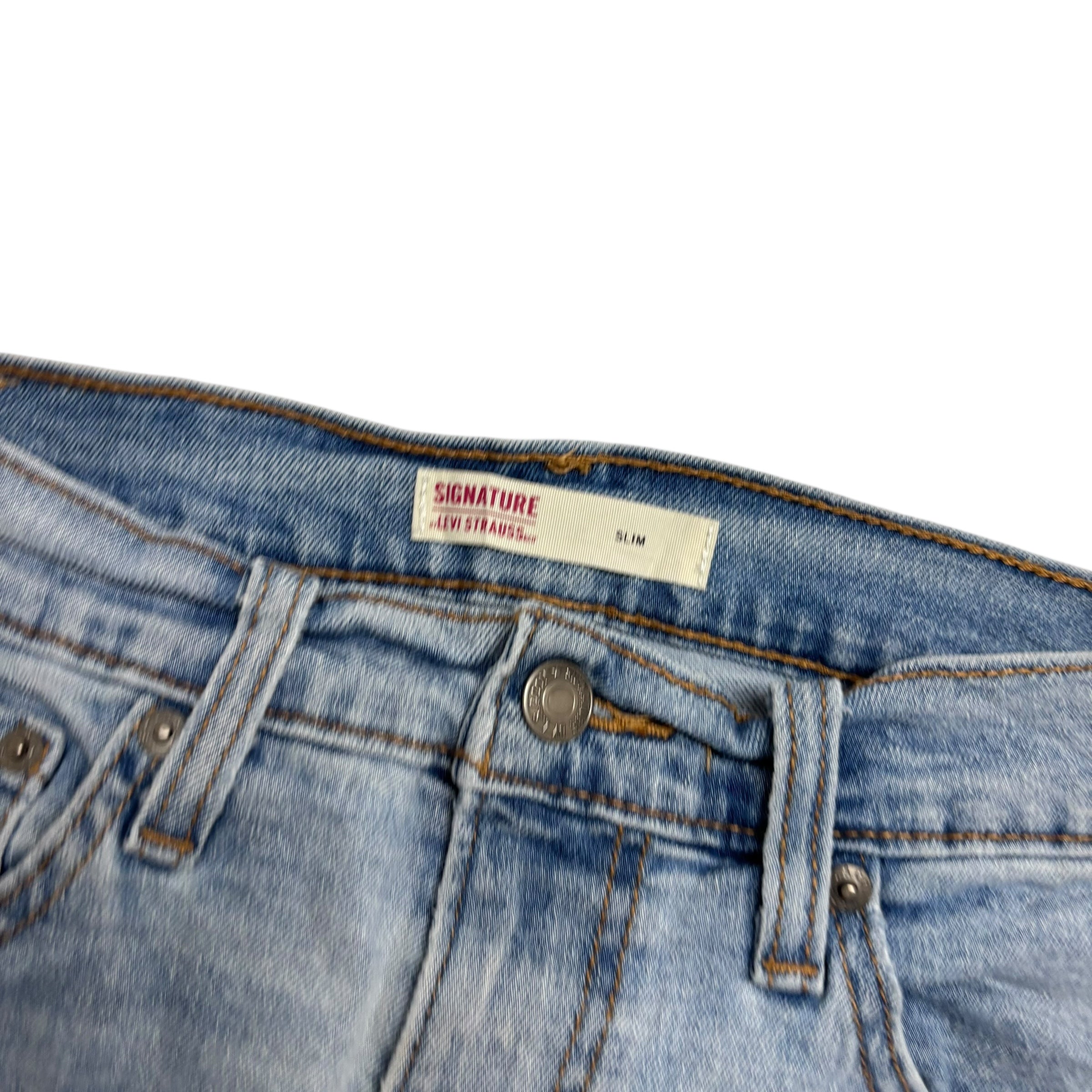 Levis Signature Jeans W30 L32 Mens Light Blue Slim Fit Stretch Denim