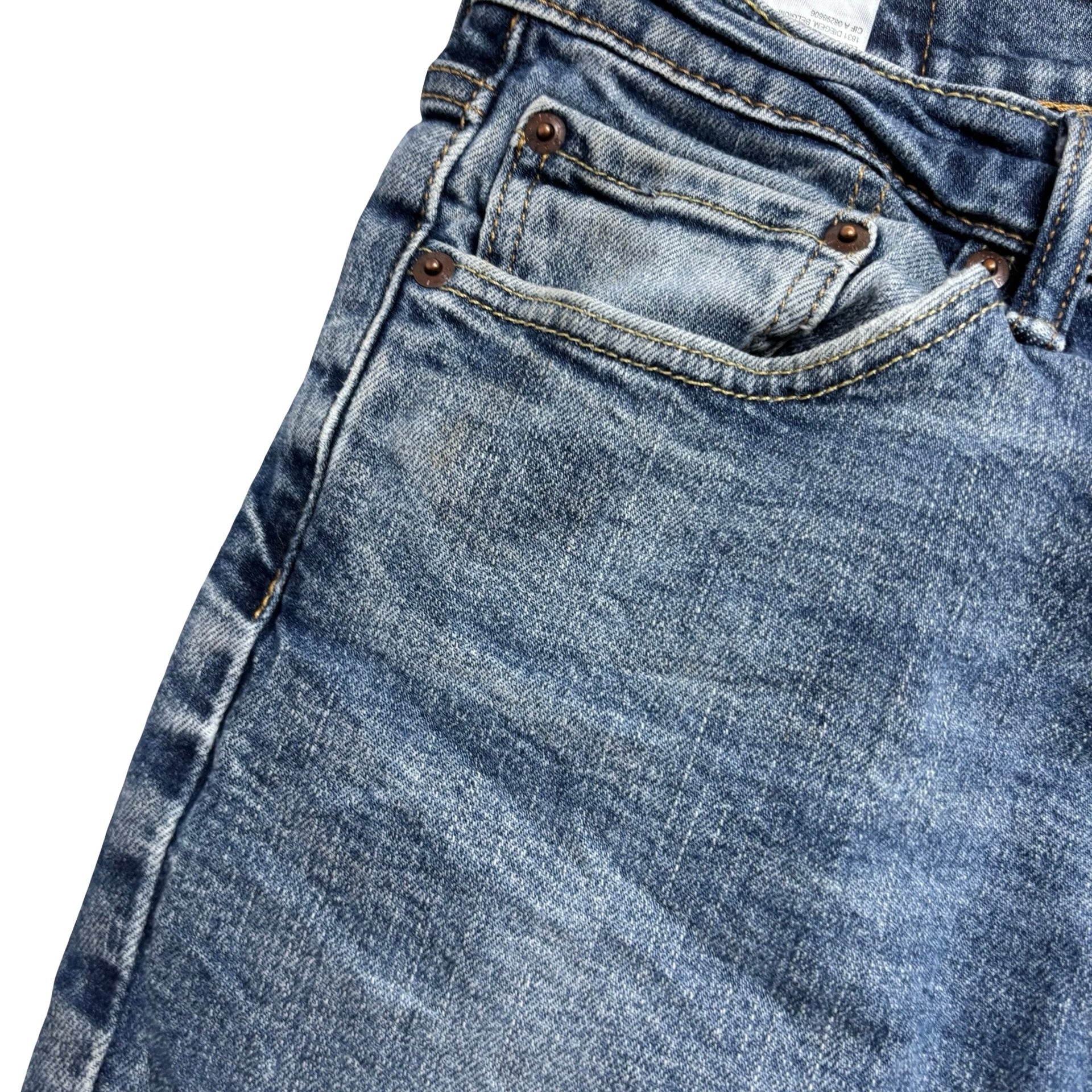 Levis 541 Jeans W33 L33 Mens Mid Blue Athletic Tapered Fit Stretch Denim