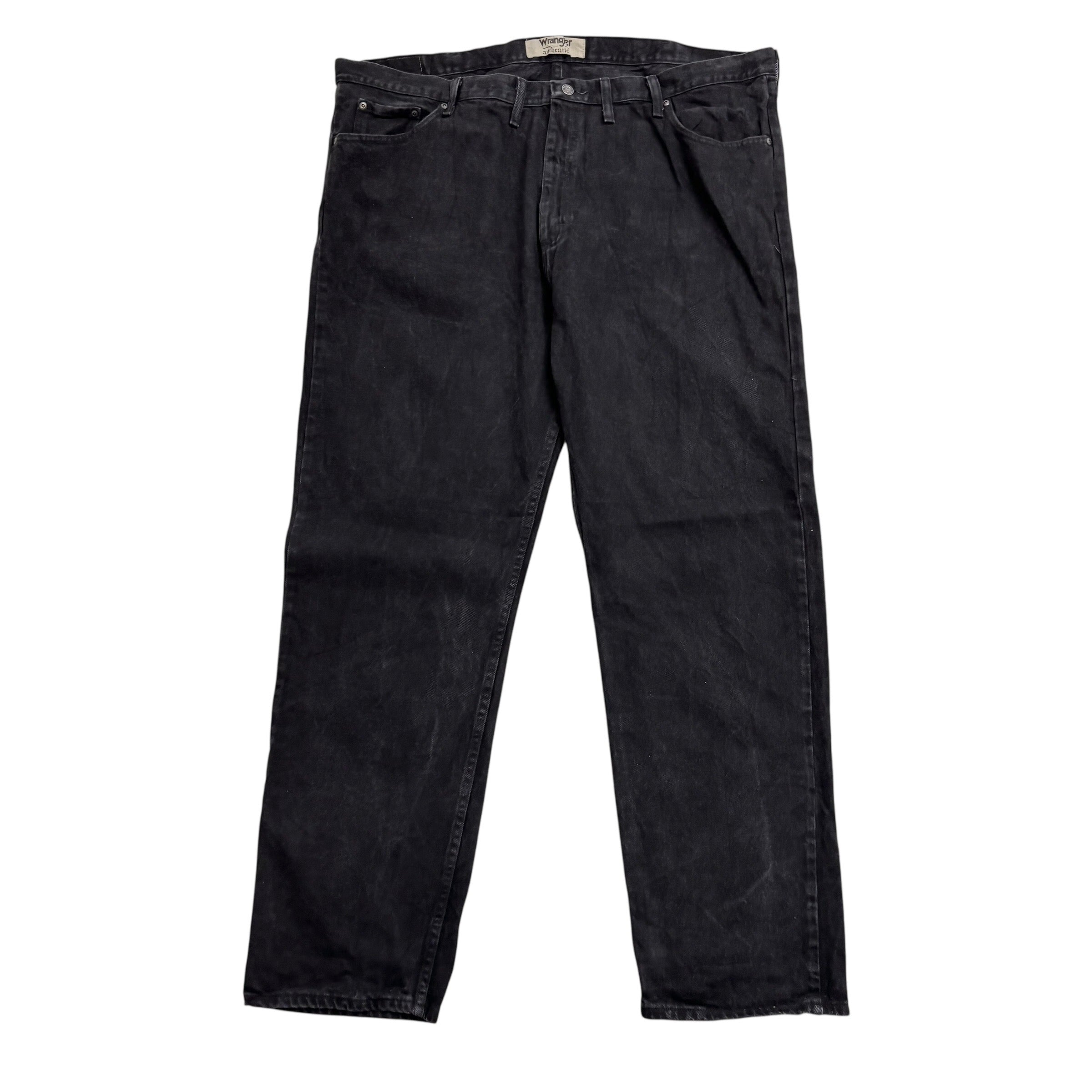 Wrangler Jeans W46 L33 Mens Black Baggy Relaxed Straight Fit Denim (E)