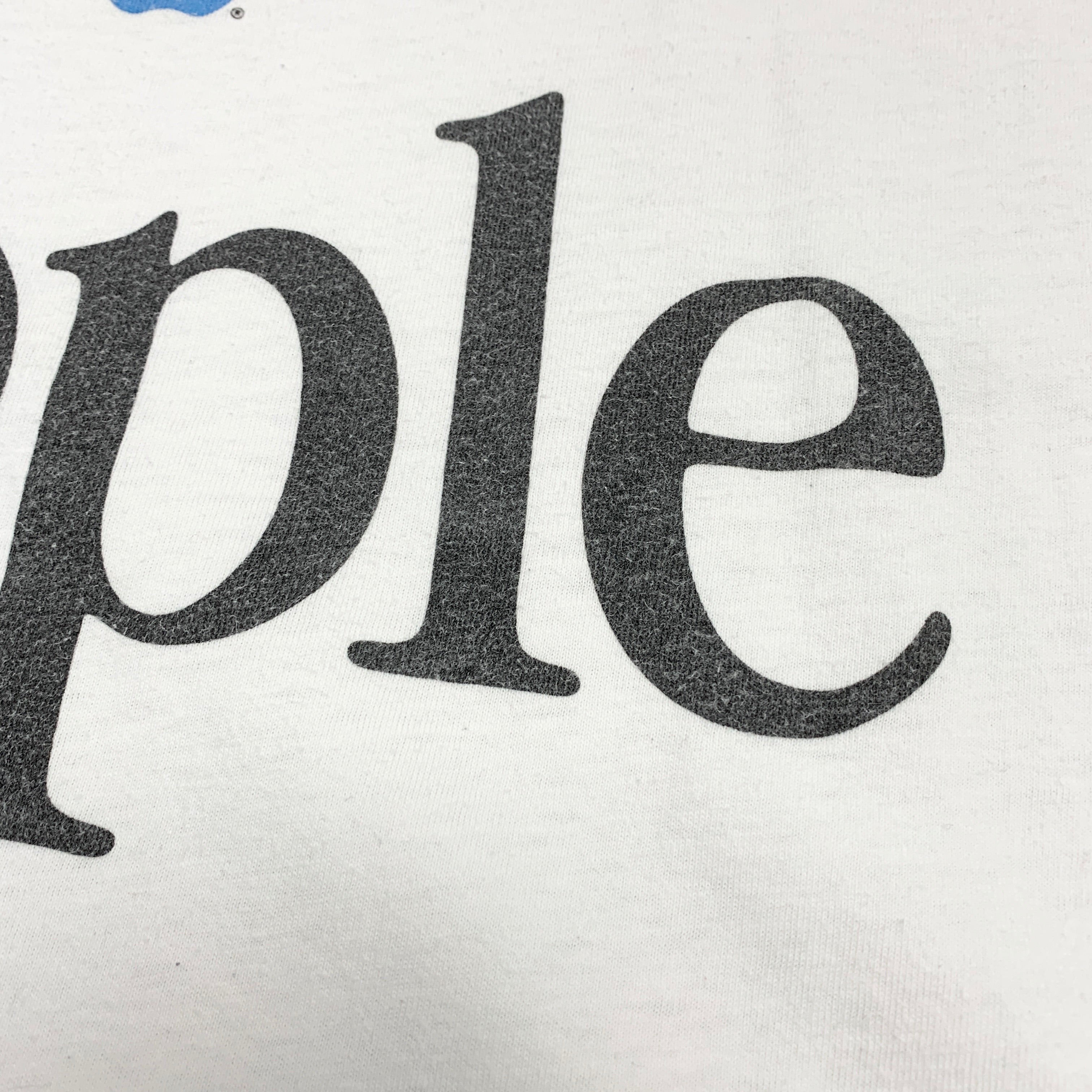 Vintage Apple T Shirt Mens XL White Single Stitch Graphic Rainbow Logo 90s Tech