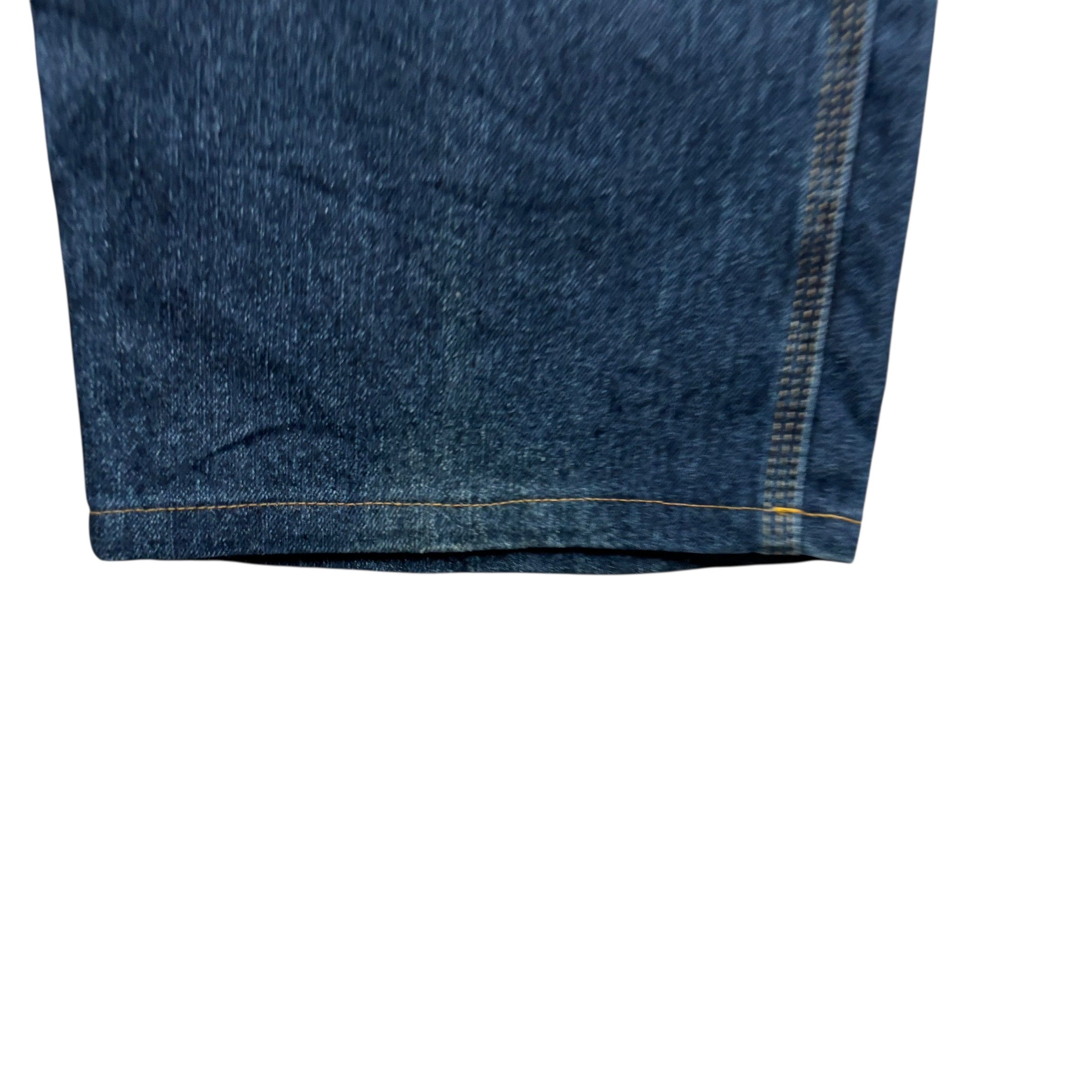 Wrangler Jeans W42 L28 Mens Dark Blue Relaxed Straight Fit Stretch Denim