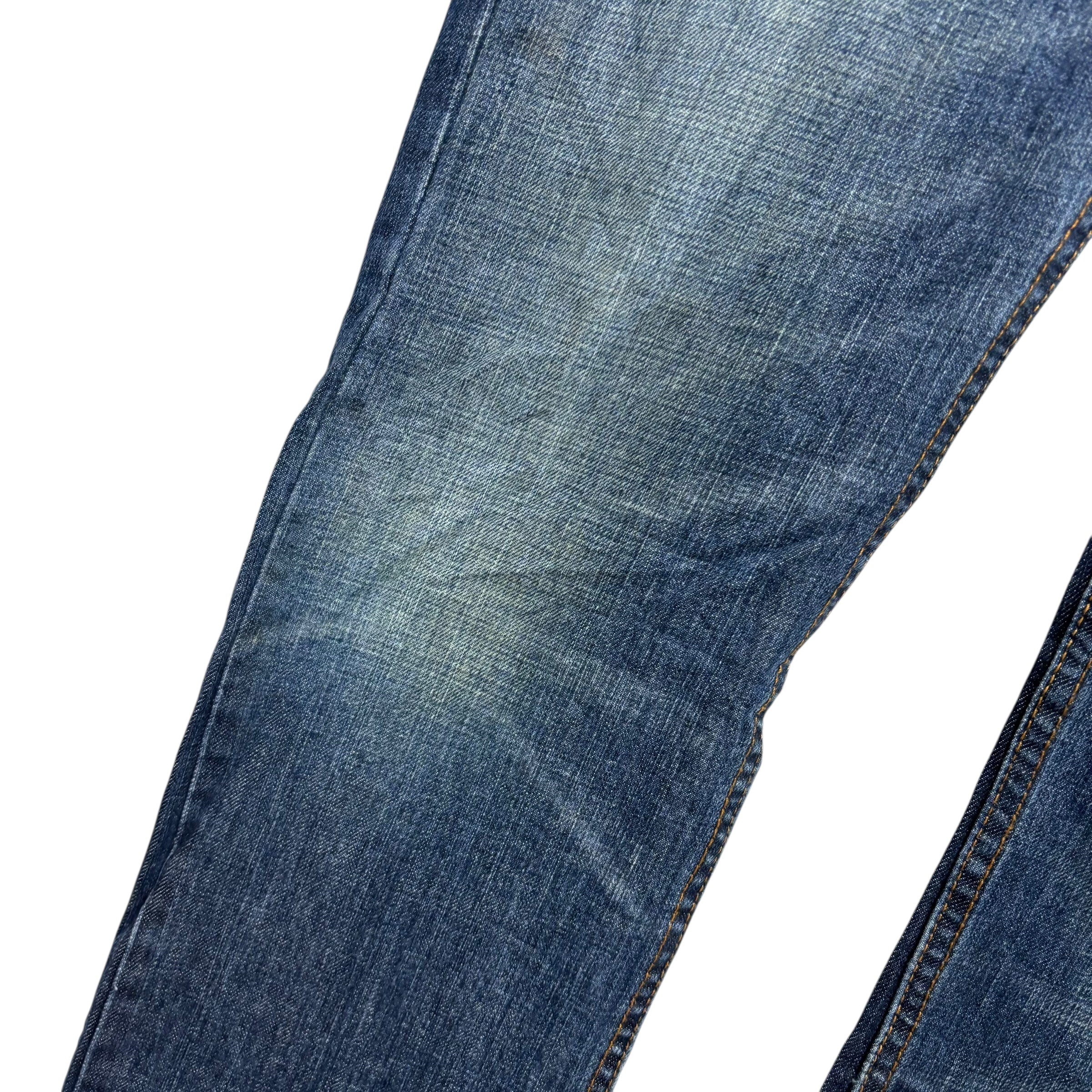 Levis 527 Jeans W32 L34 Mens Dark Blue Slim Bootcut Fit Denim (F)