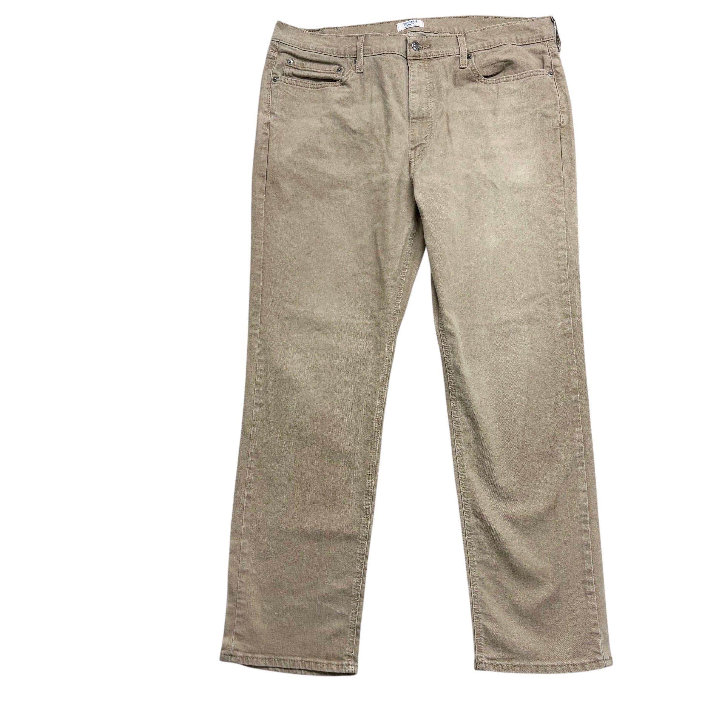 Levis Denizen Jeans W38 L32 Mens Beige Athletic Straight Fit Stretch Denim