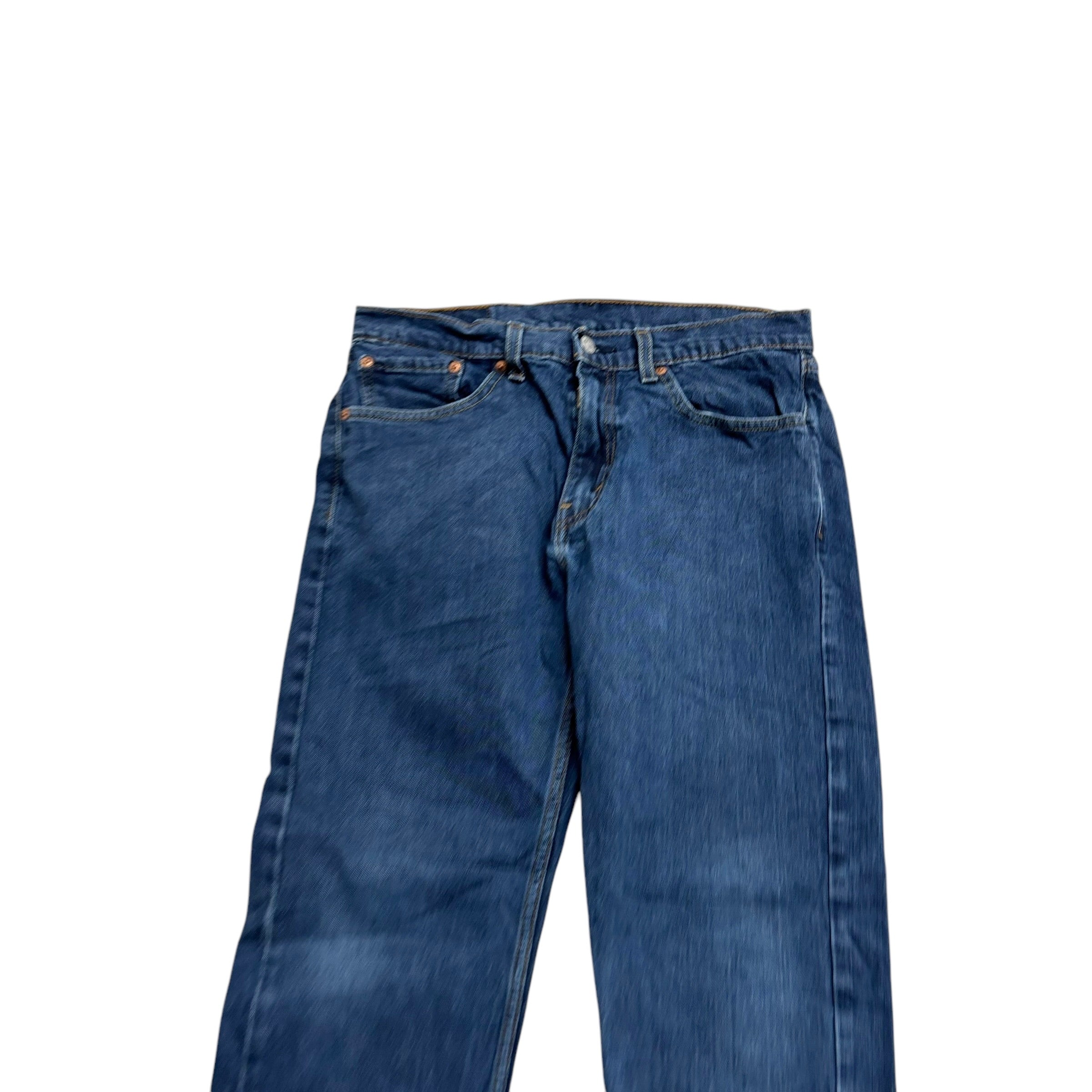 Levis 505 Jeans W31 L27 Mens Mid Blue Regular Straight Fit Stretch Denim (E)