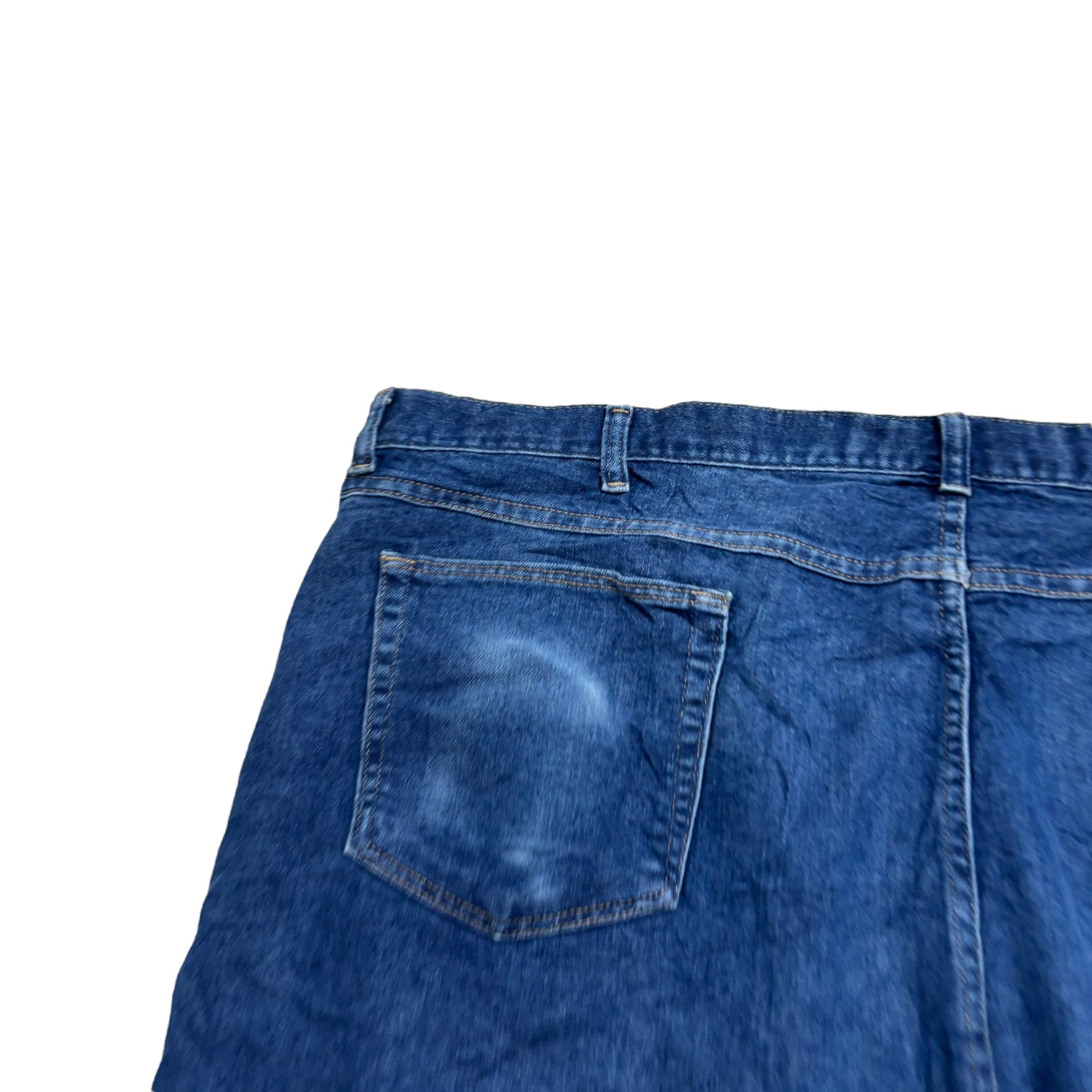 Wrangler Jeans W48 L30 Mens Mid Blue Regular Straight Fit Denim